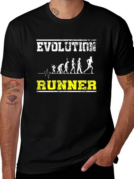 Evolution Runner Graphic Tee - Black