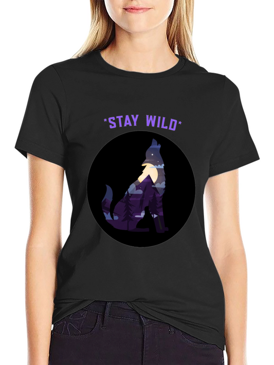 Stay Wild Wolf Graphic Tee