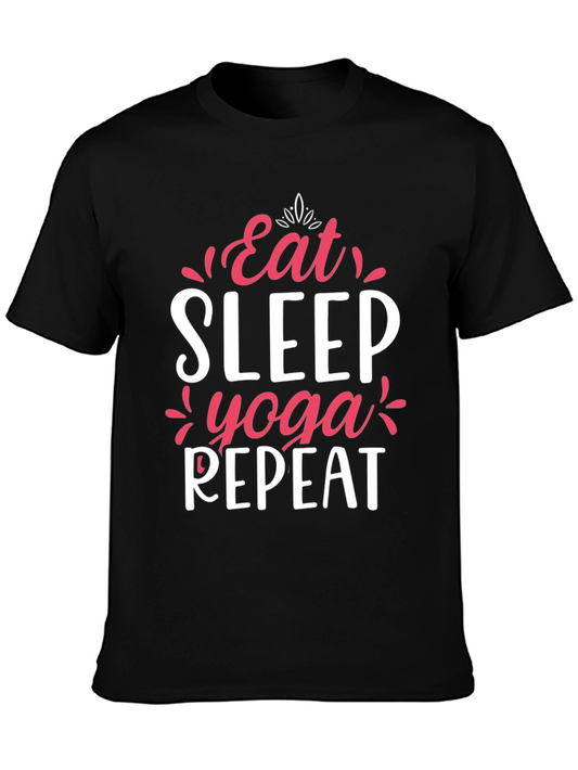 Eat Sleep Yoga Repeat Graphic Tee
