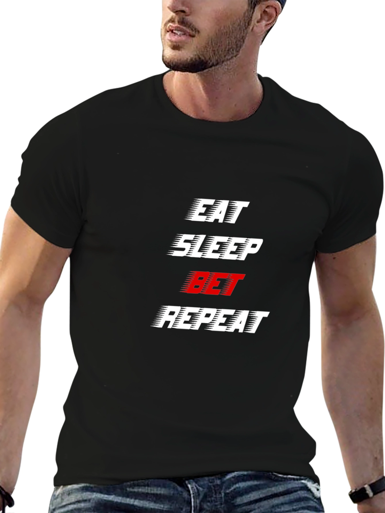 Eat Sleep Bet Repeat Graphic Tee