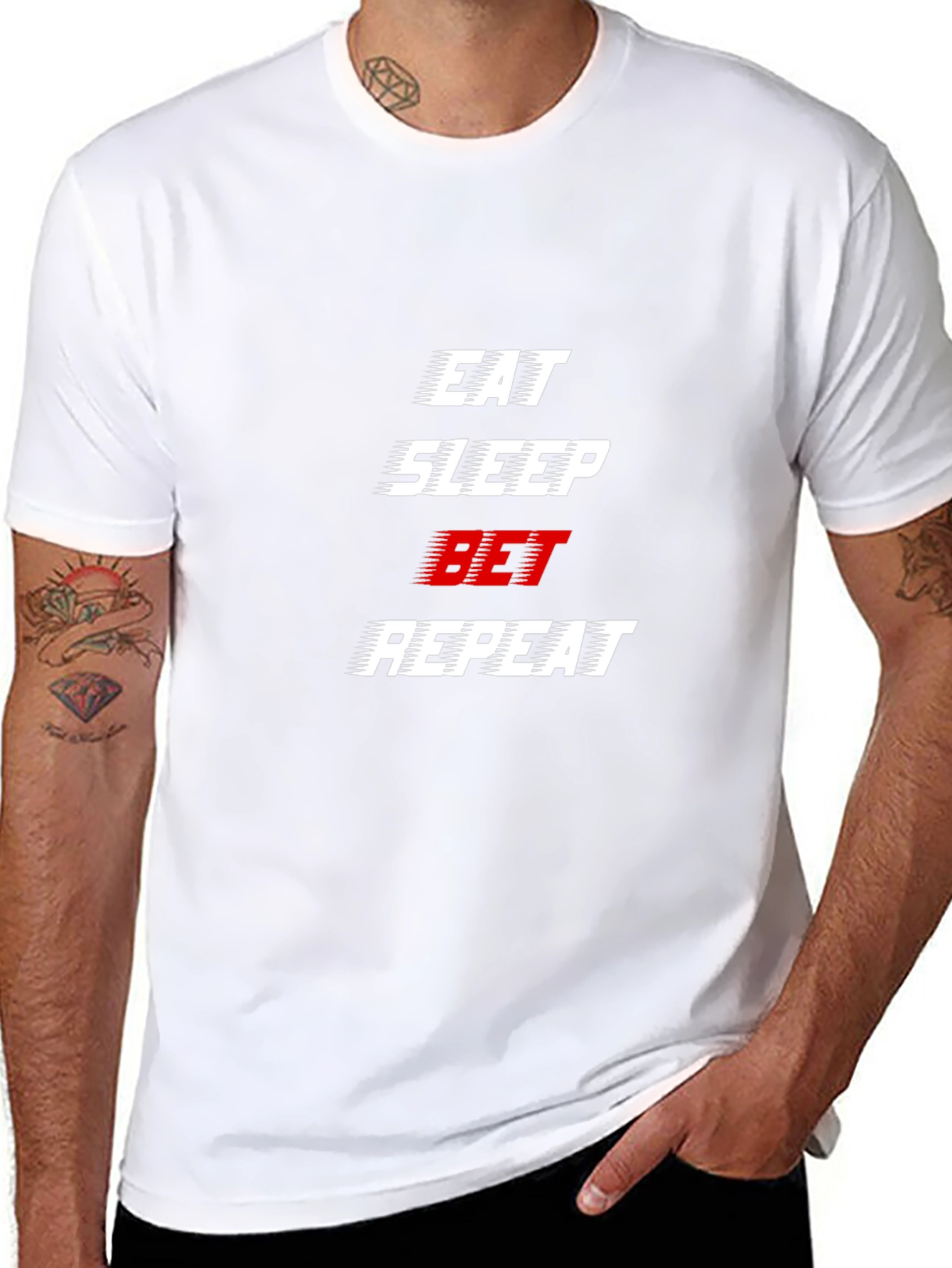 Eat Sleep Bet Repeat Graphic Tee