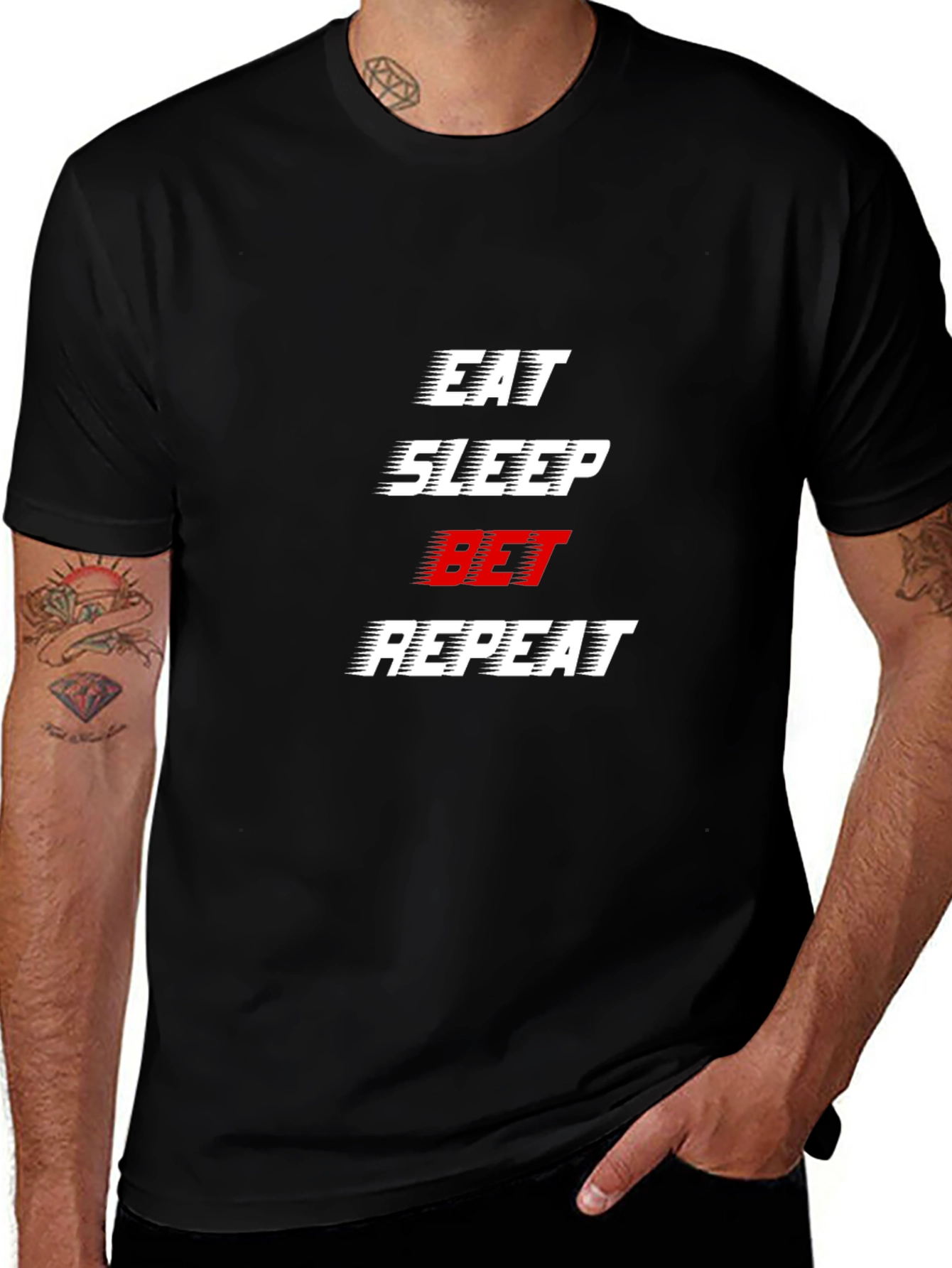 Eat Sleep Bet Repeat Graphic Tee