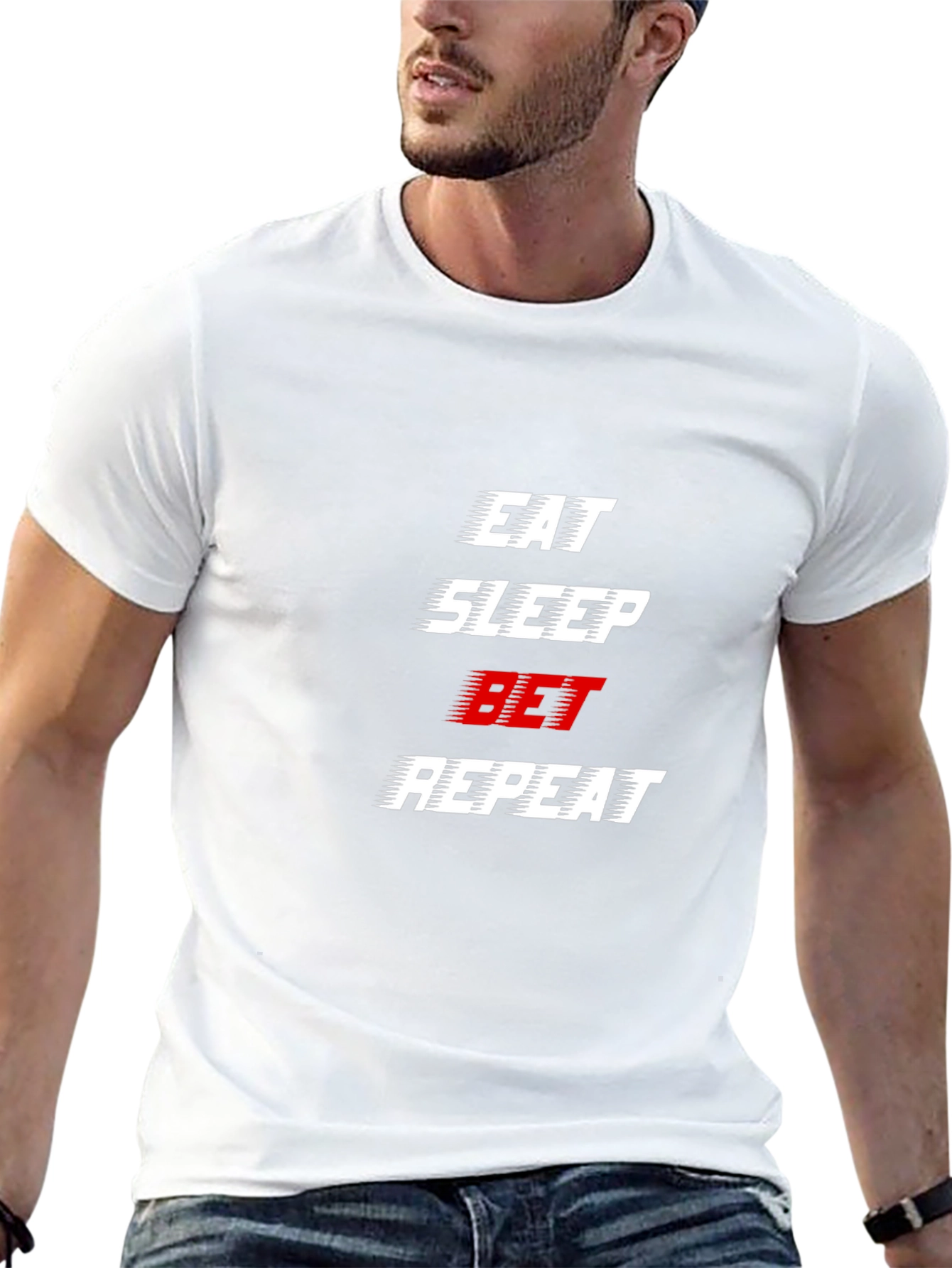 Eat Sleep Bet Repeat Graphic Tee