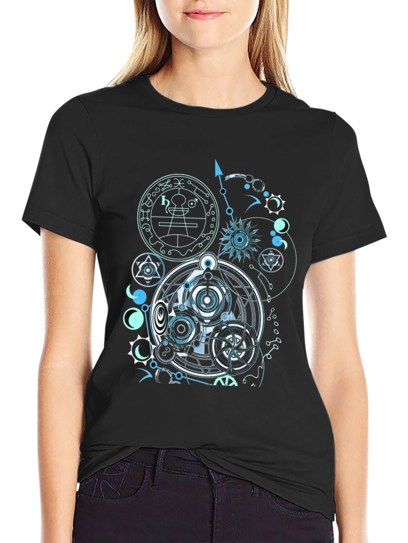 Alchemic Circle Black Graphic Tee