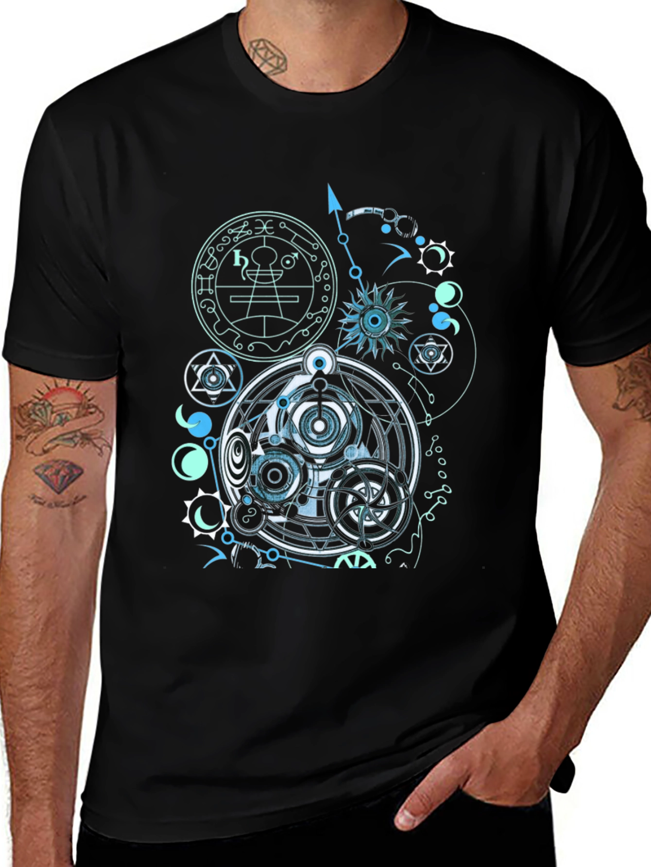 Alchemic Circle Black Graphic Tee