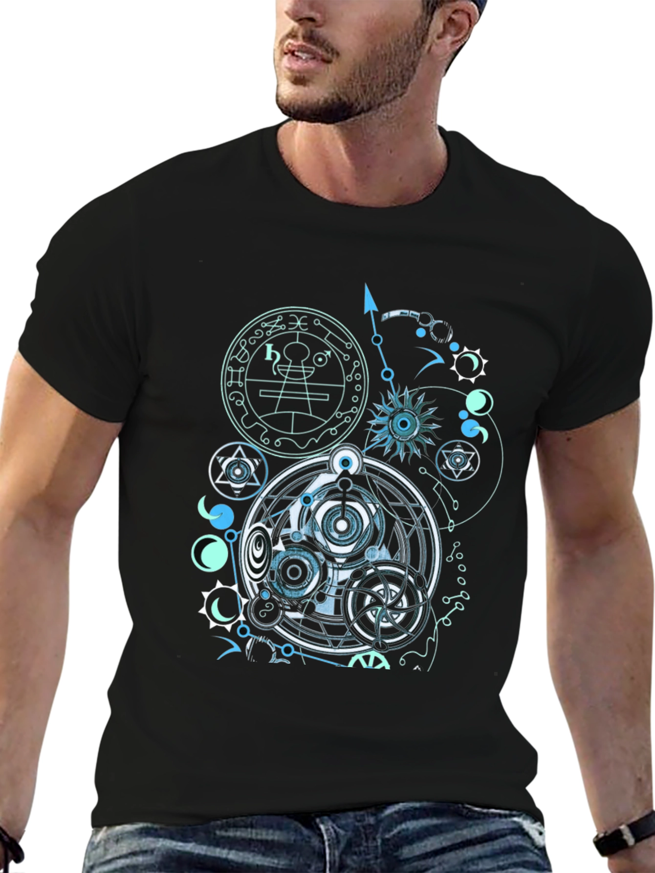 Alchemic Circle Black Graphic Tee
