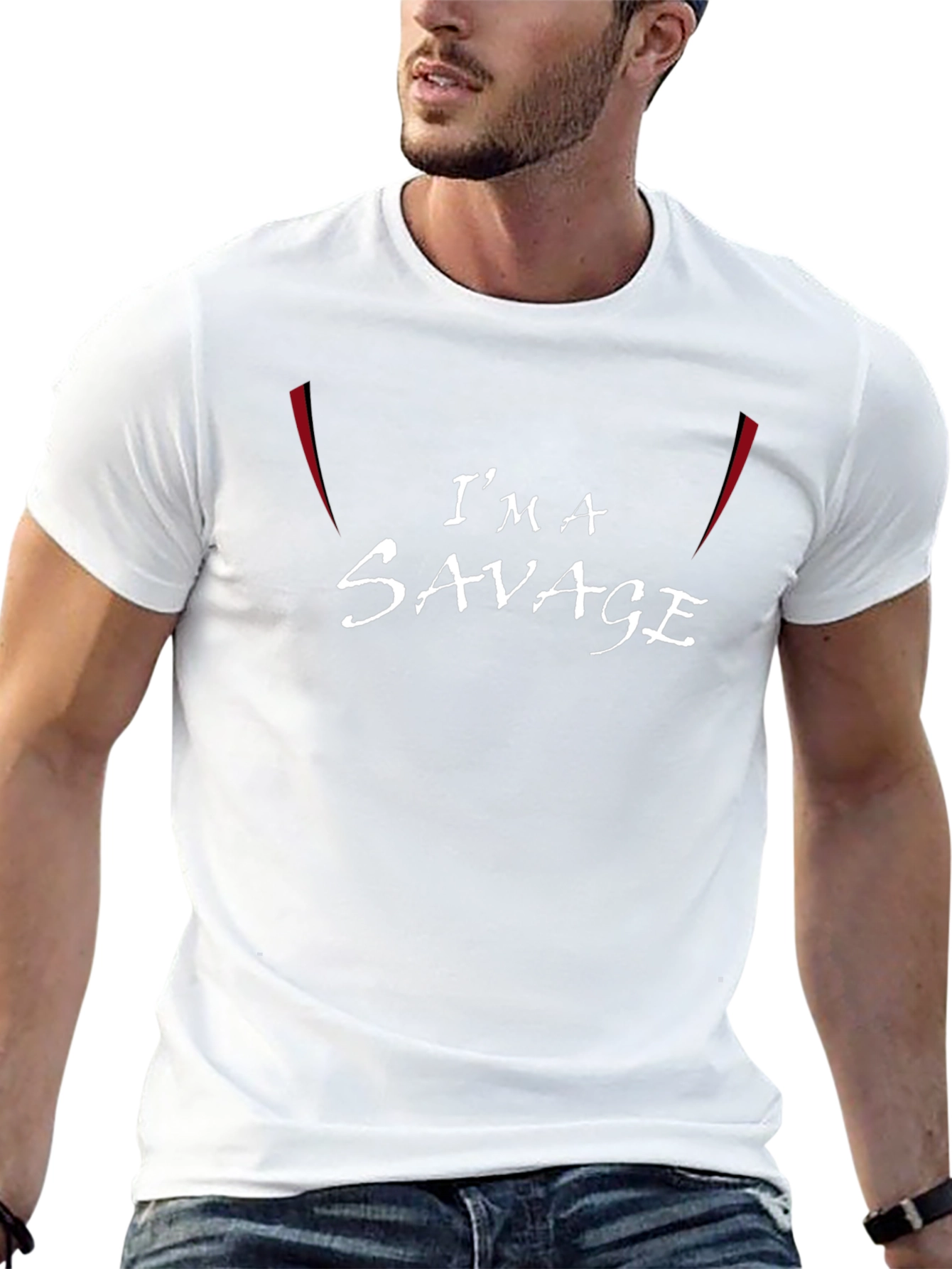 Im A Savage Graphic Tee - Black