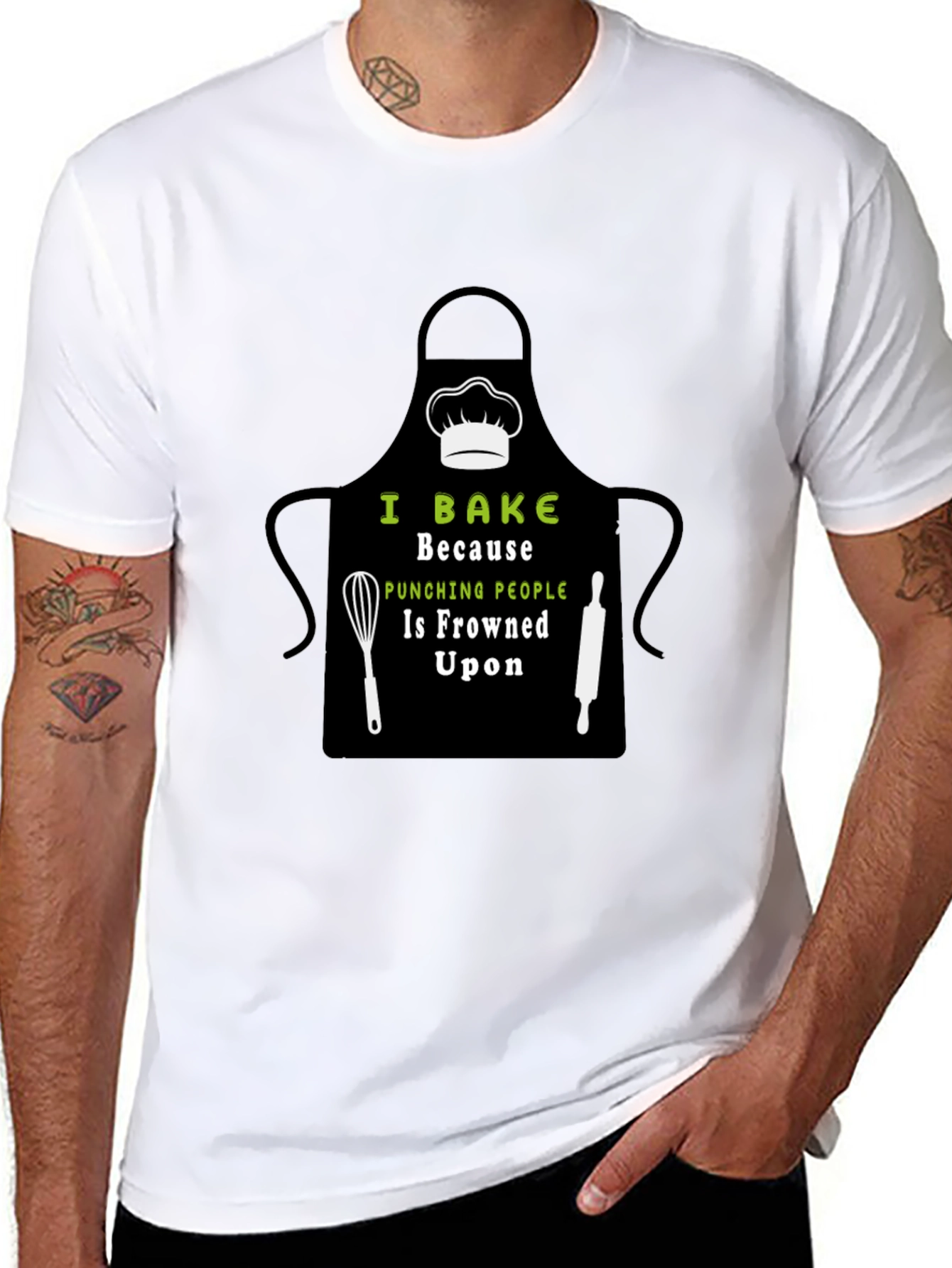 I Bake Because Punching People Is Frowned Upon T-Shirt