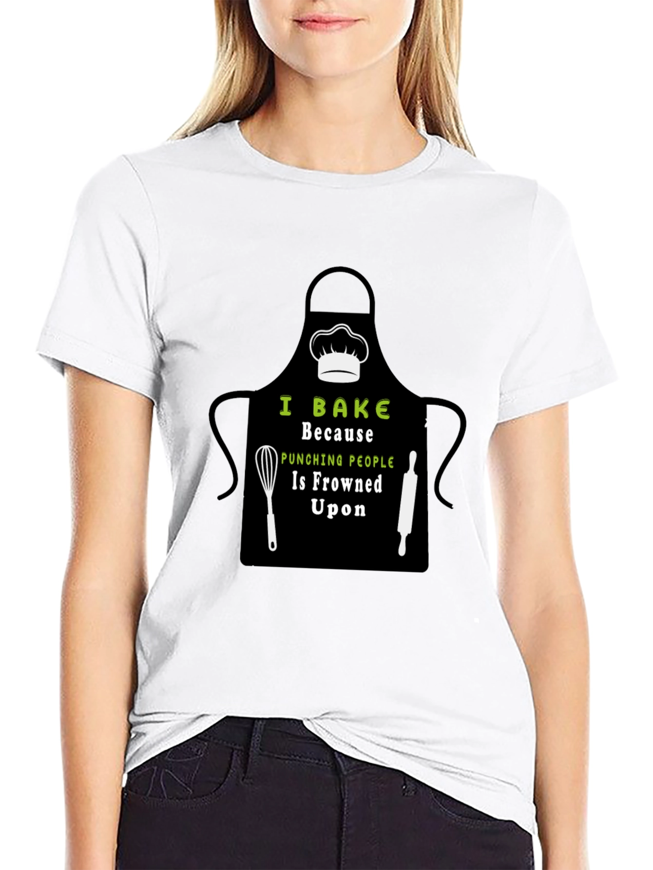I Bake Because Punching People Is Frowned Upon T-Shirt