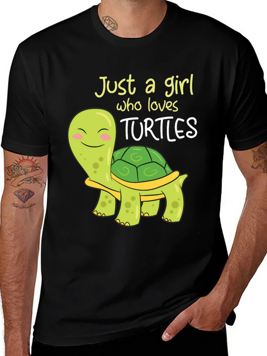 Cute Turtle Lover T-Shirt - Just A Girl Who Loves Turtles!