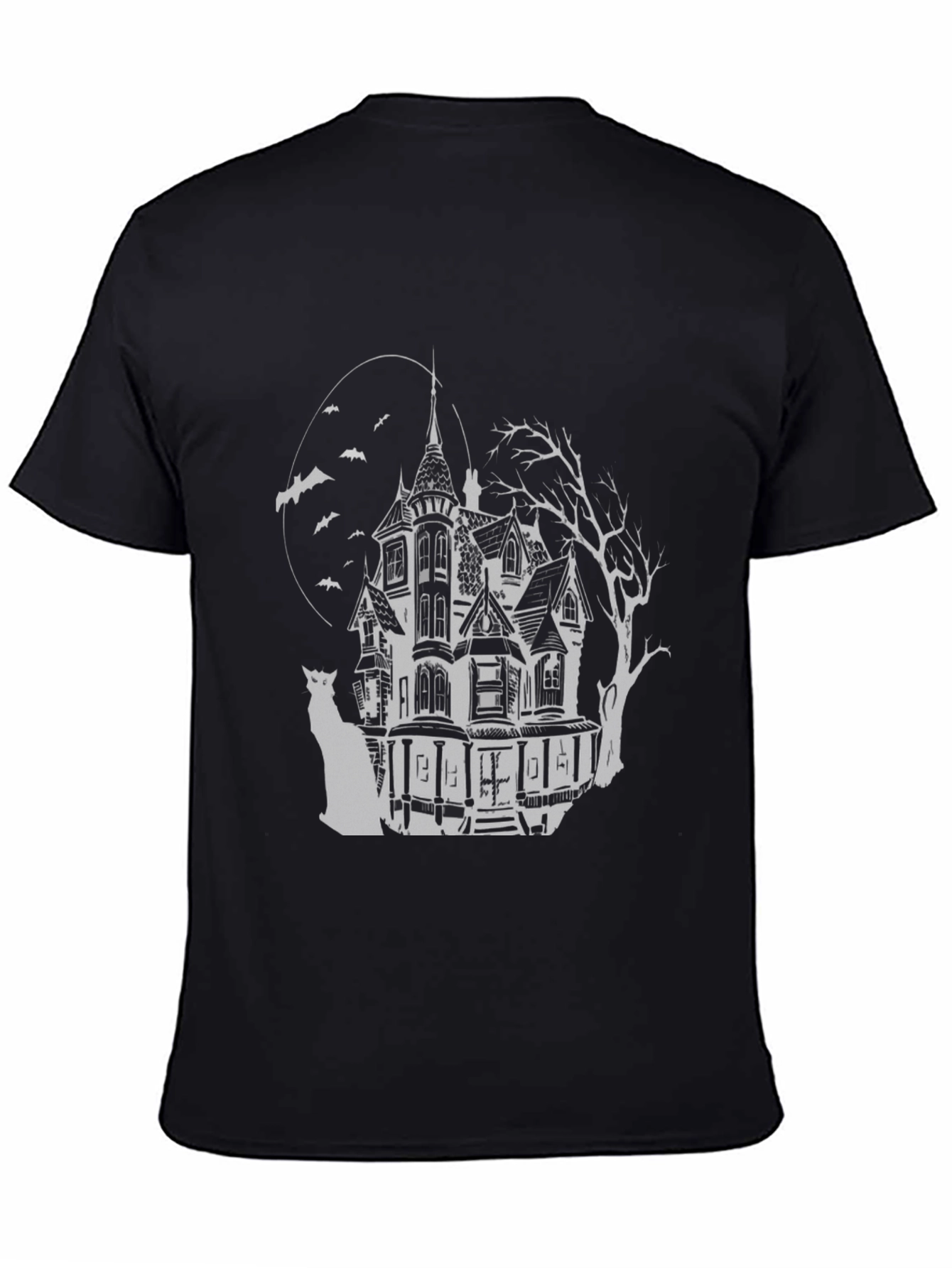 Haunted House Graphic Tee - Spooky Season