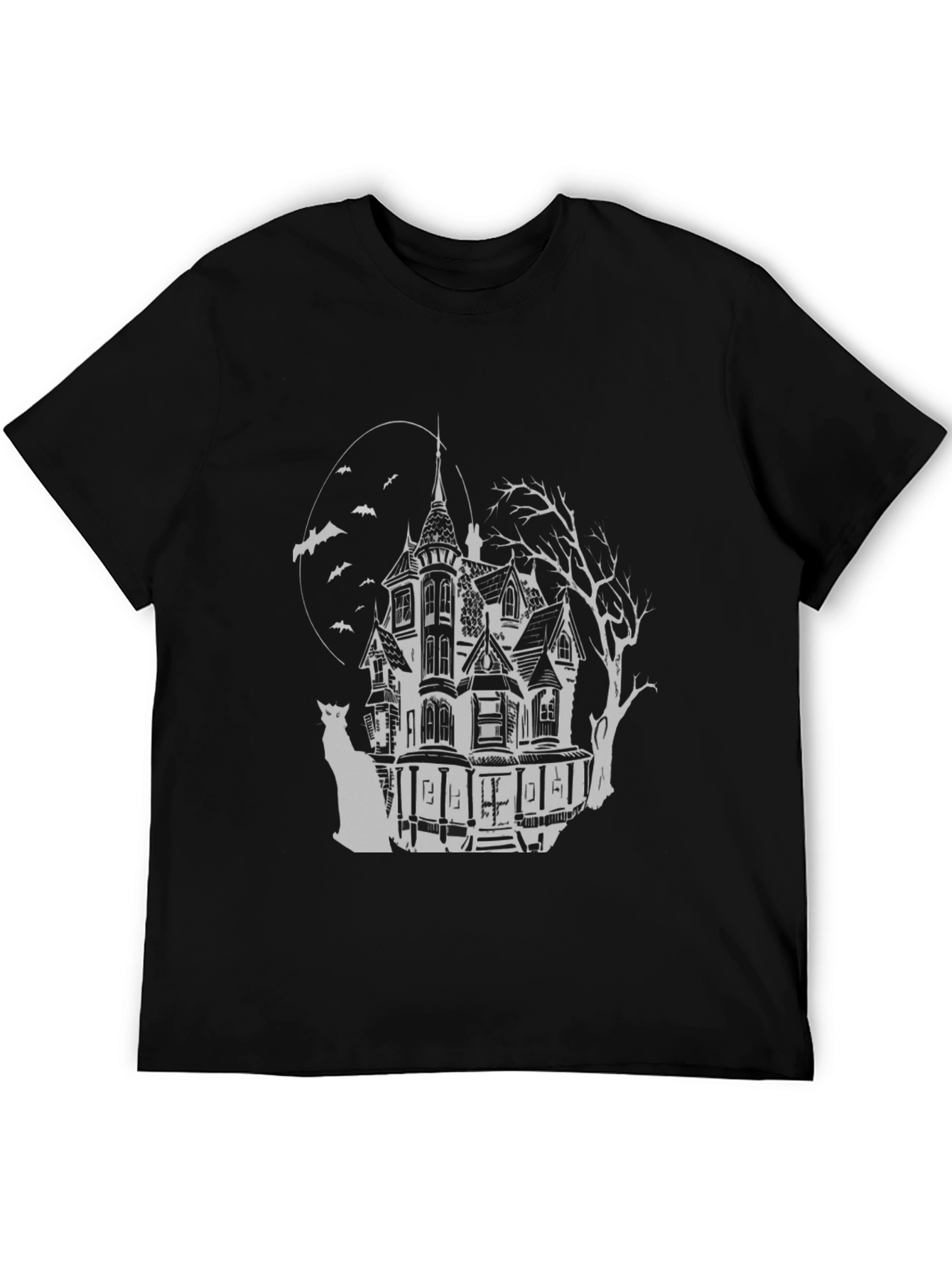 Haunted House Graphic Tee - Spooky Season