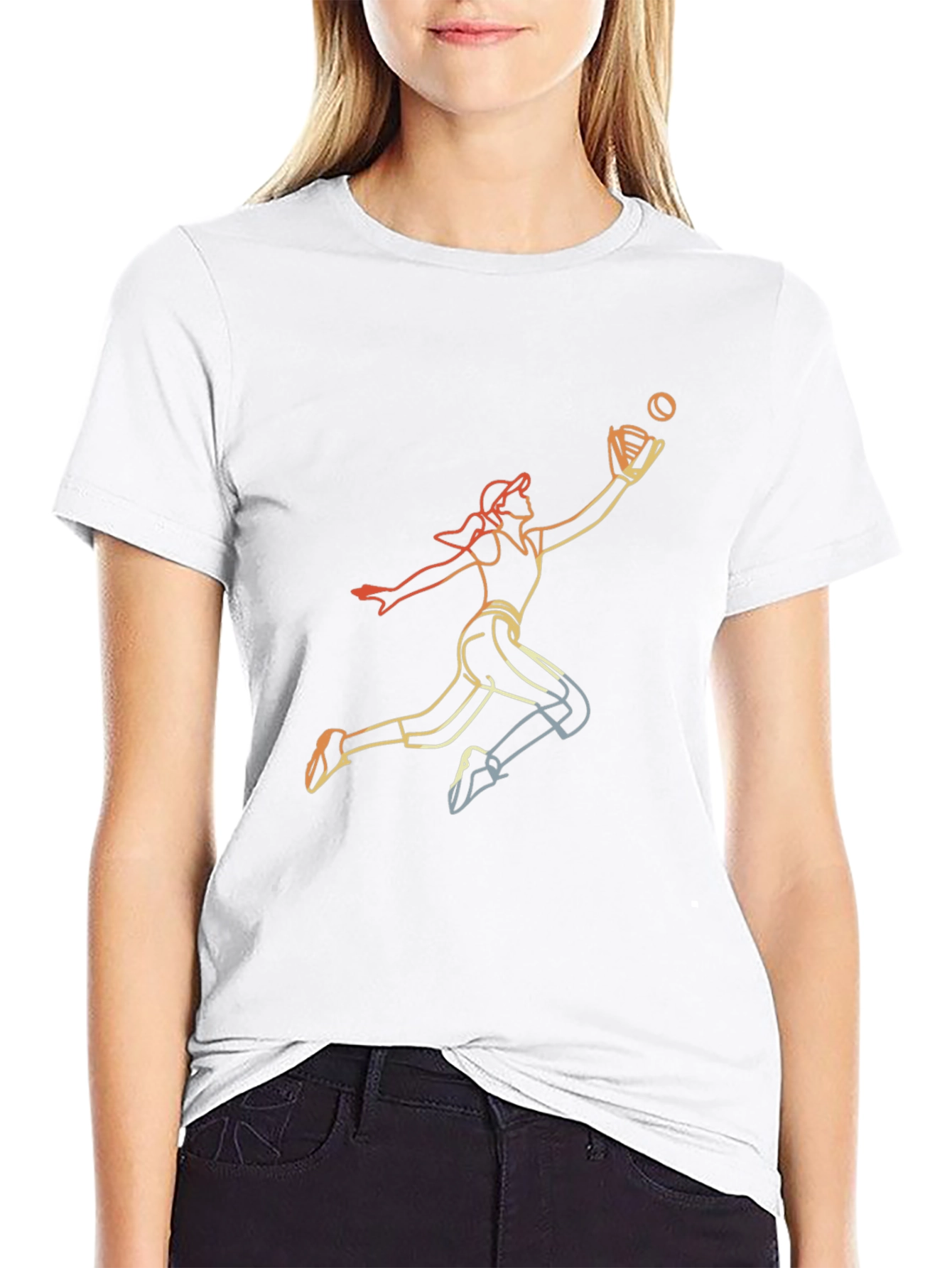 Softball Graphic Tee - Black Short Sleeve T-Shirt