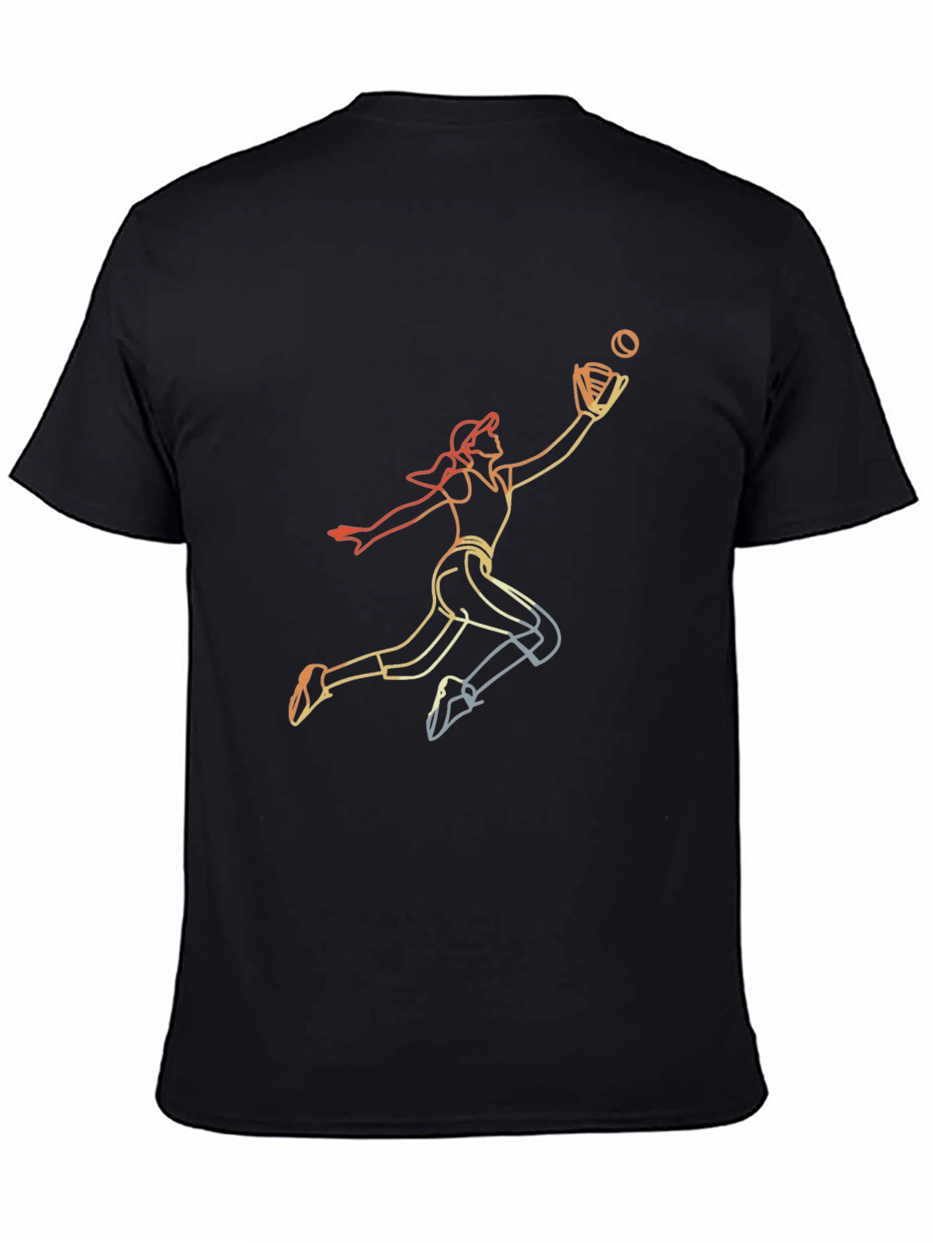 Softball Graphic Tee - Black Short Sleeve T-Shirt