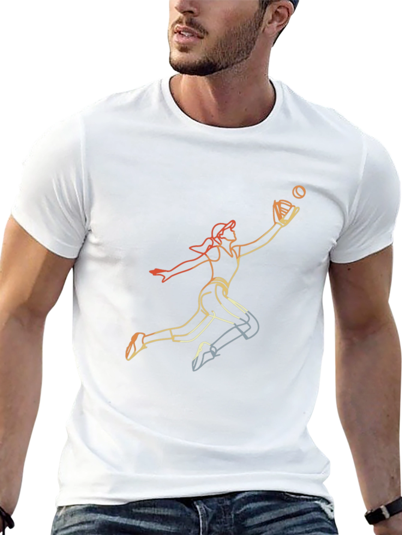 Softball Graphic Tee - Black Short Sleeve T-Shirt