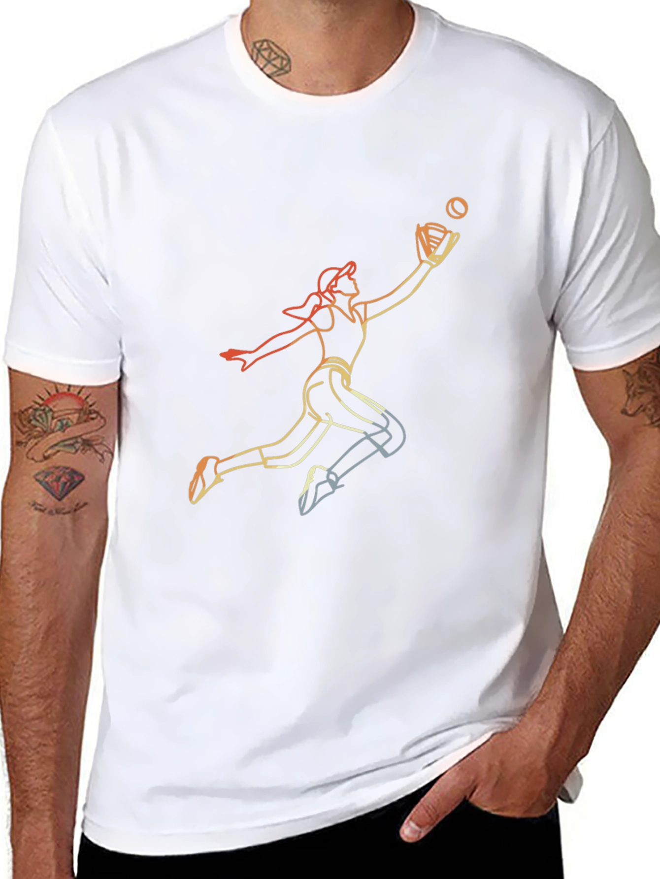 Softball Graphic Tee - Black Short Sleeve T-Shirt
