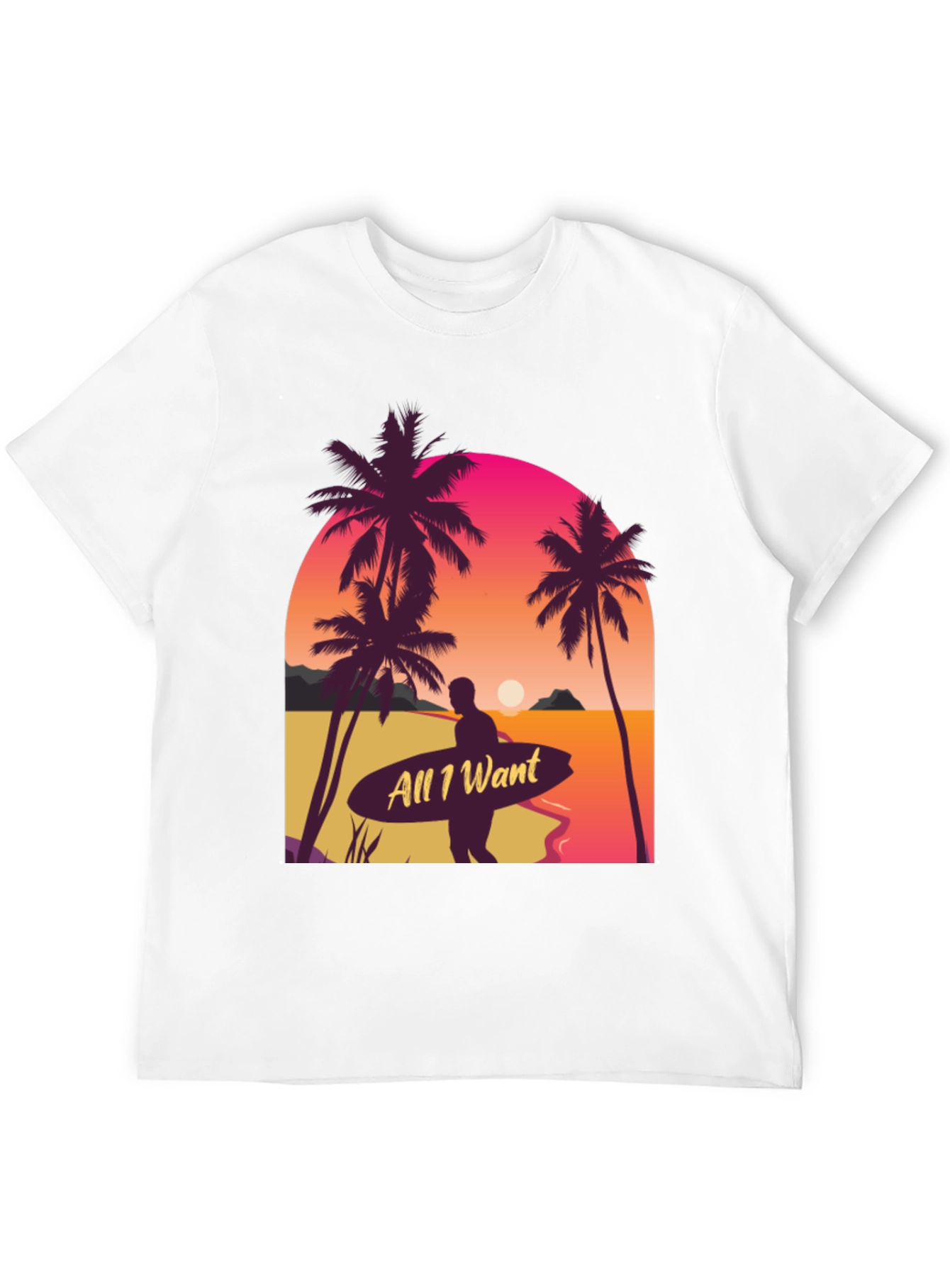 All I Want Surf T-Shirt - Beach Sunset