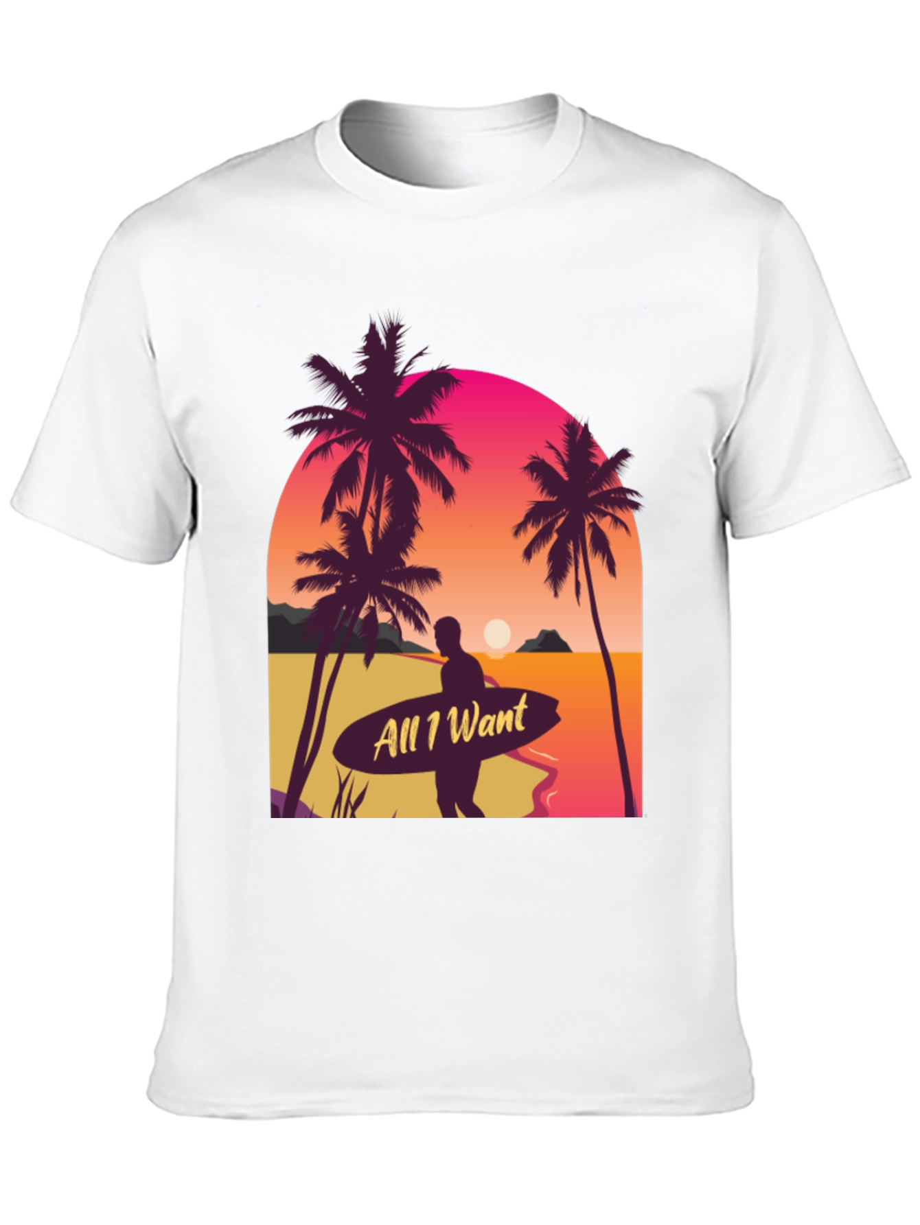 All I Want Surf T-Shirt - Beach Sunset