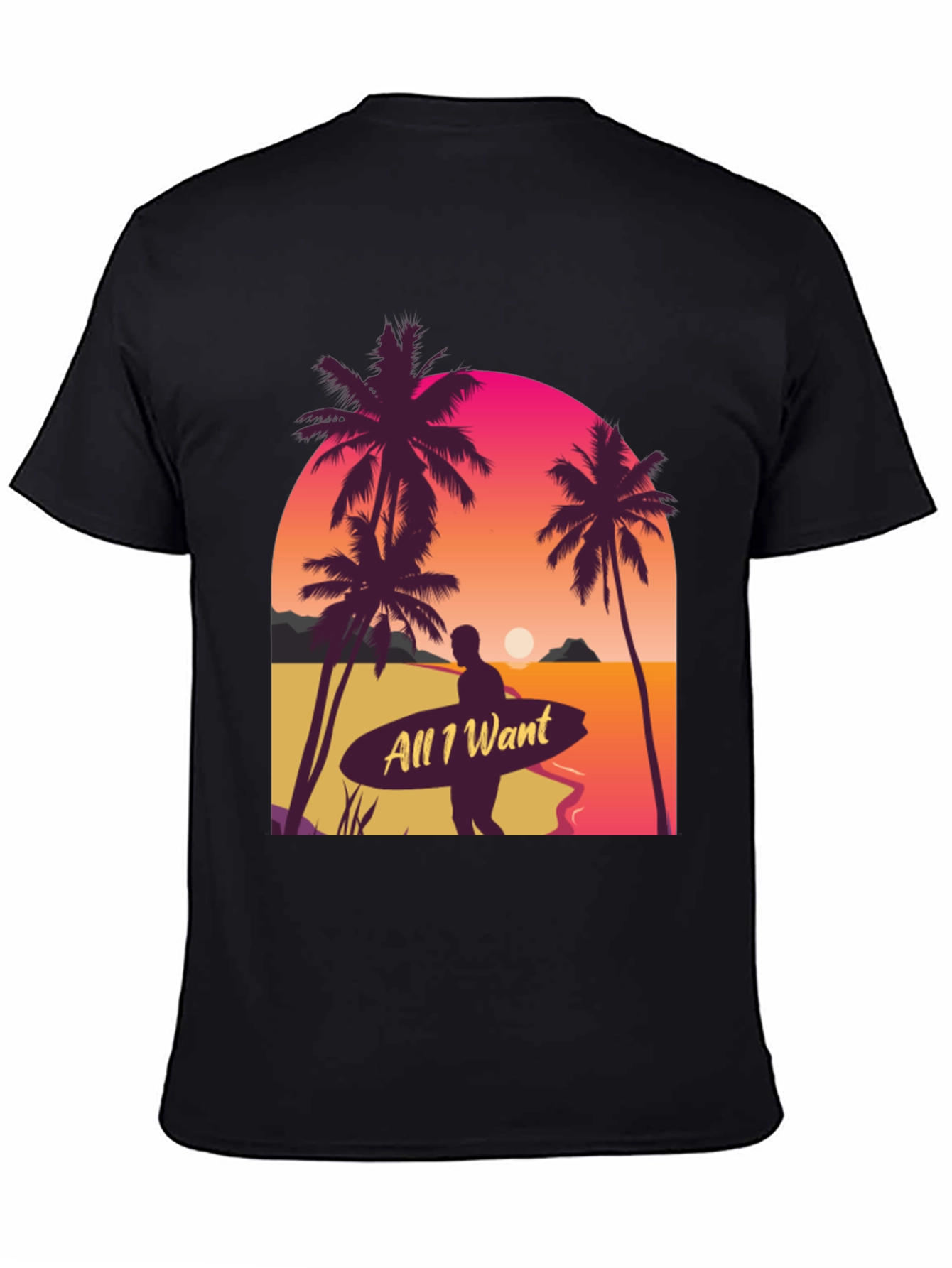 All I Want Surf T-Shirt - Beach Sunset