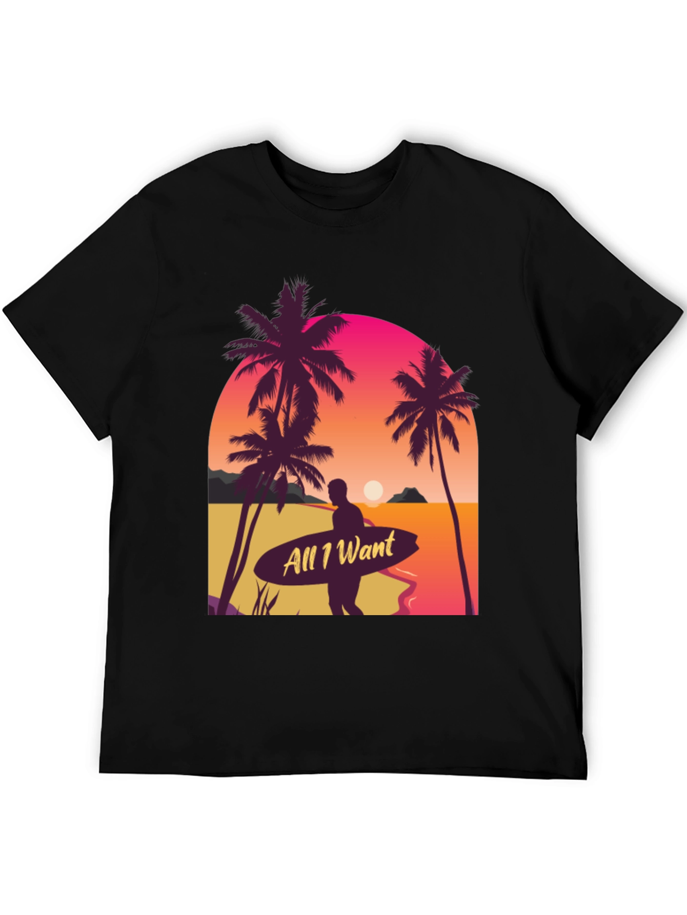 All I Want Surf T-Shirt - Beach Sunset