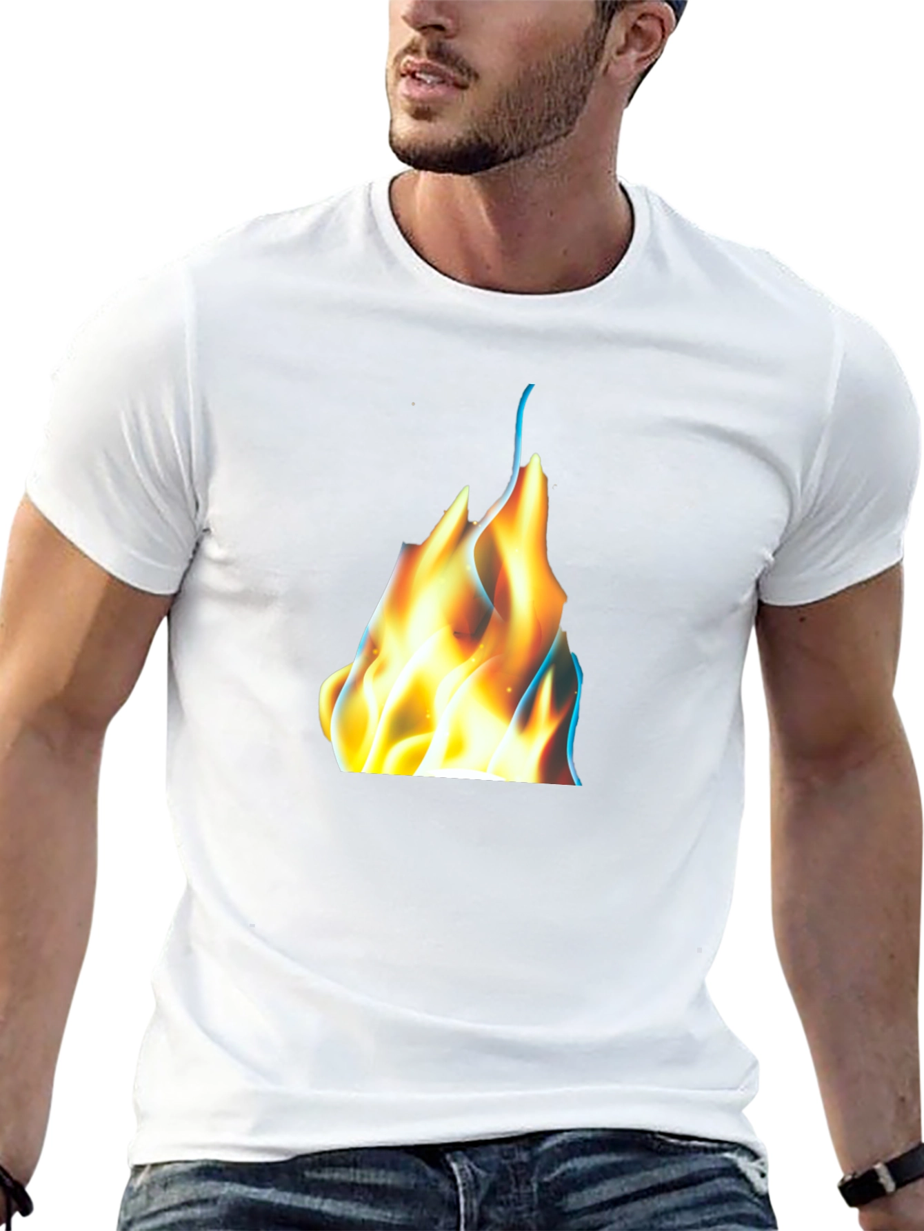 Flame Graphic Black T-Shirt