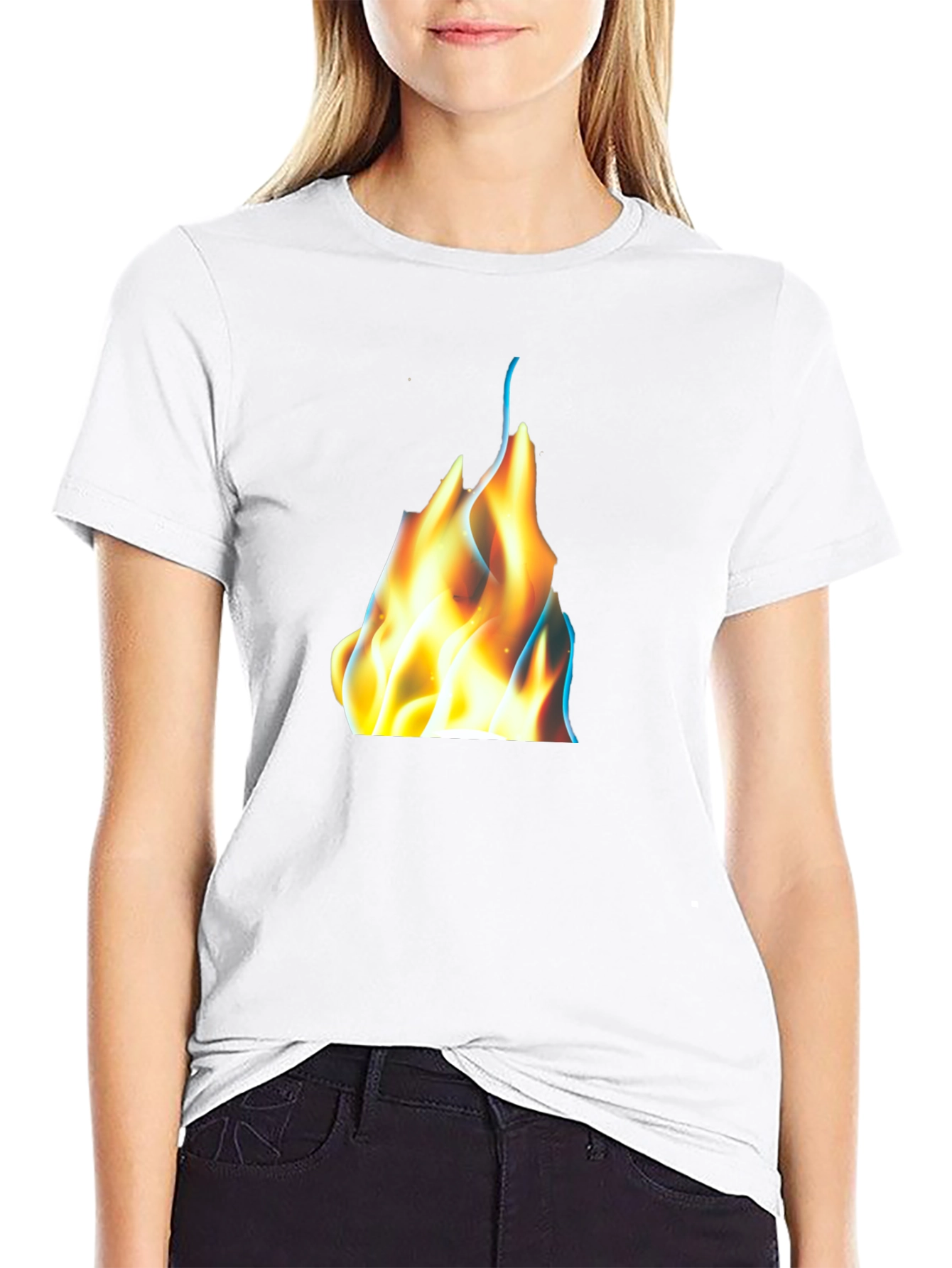 Flame Graphic Black T-Shirt