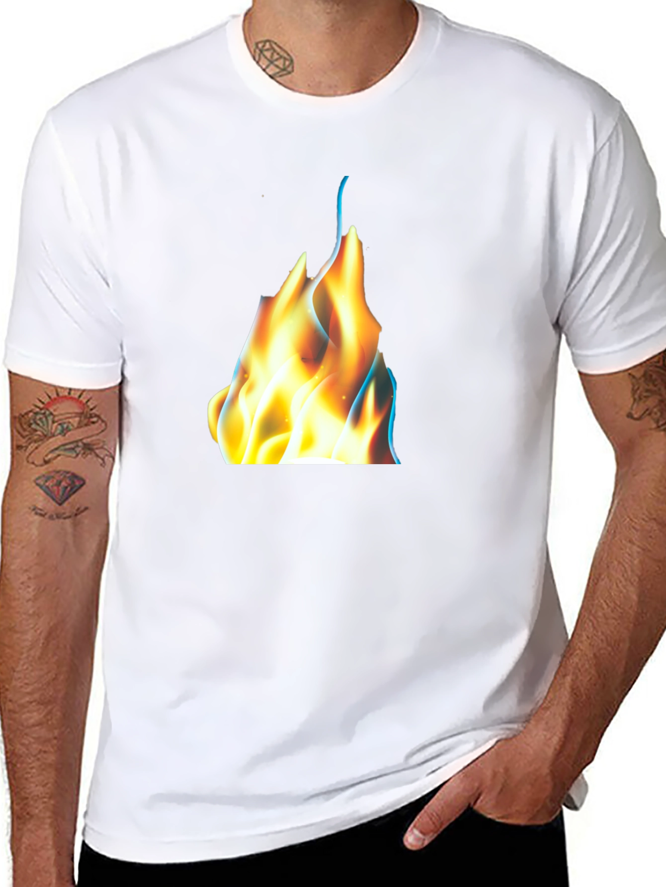 Flame Graphic Black T-Shirt