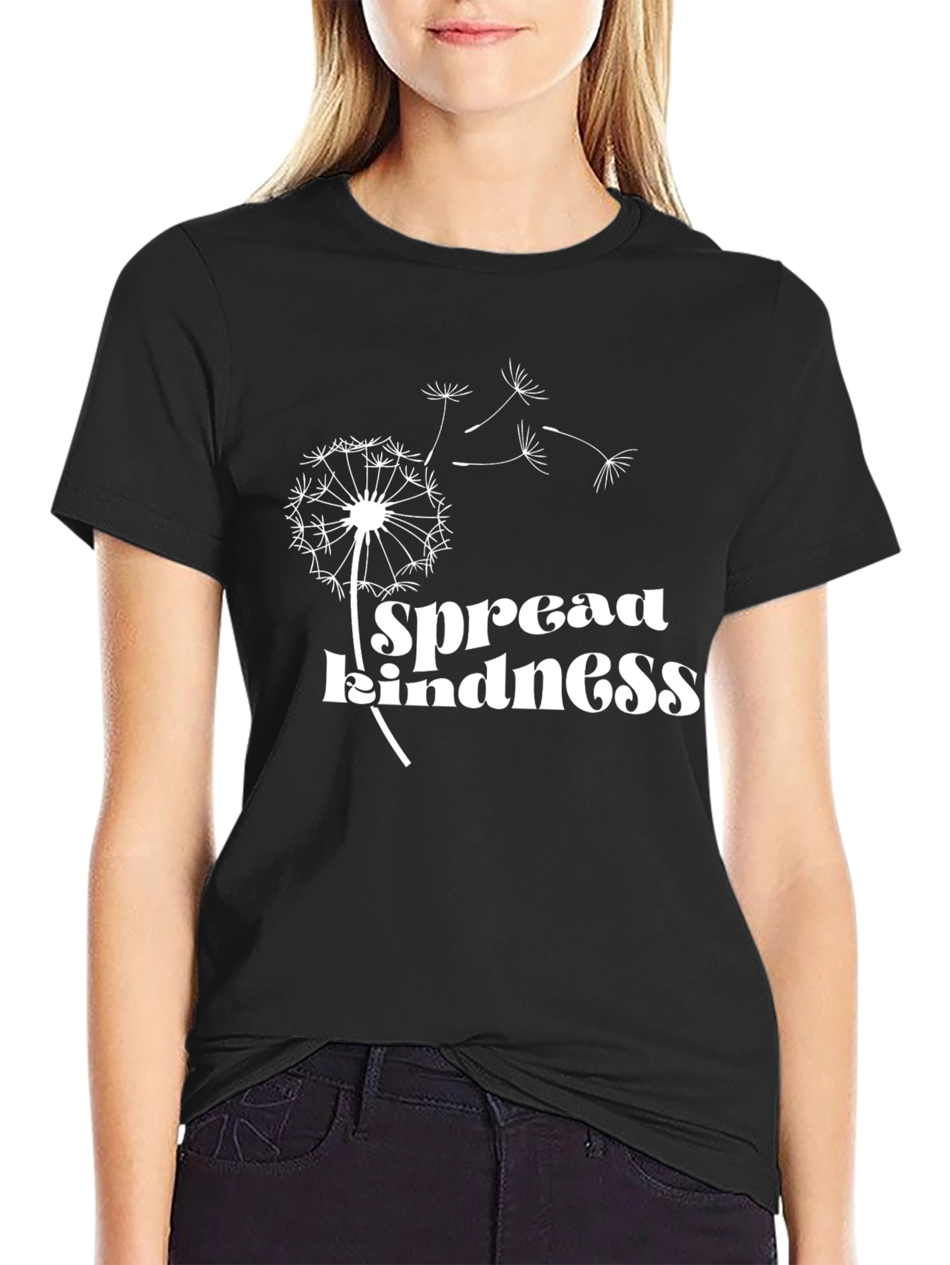 Spread Kindness Graphic Tee - Black