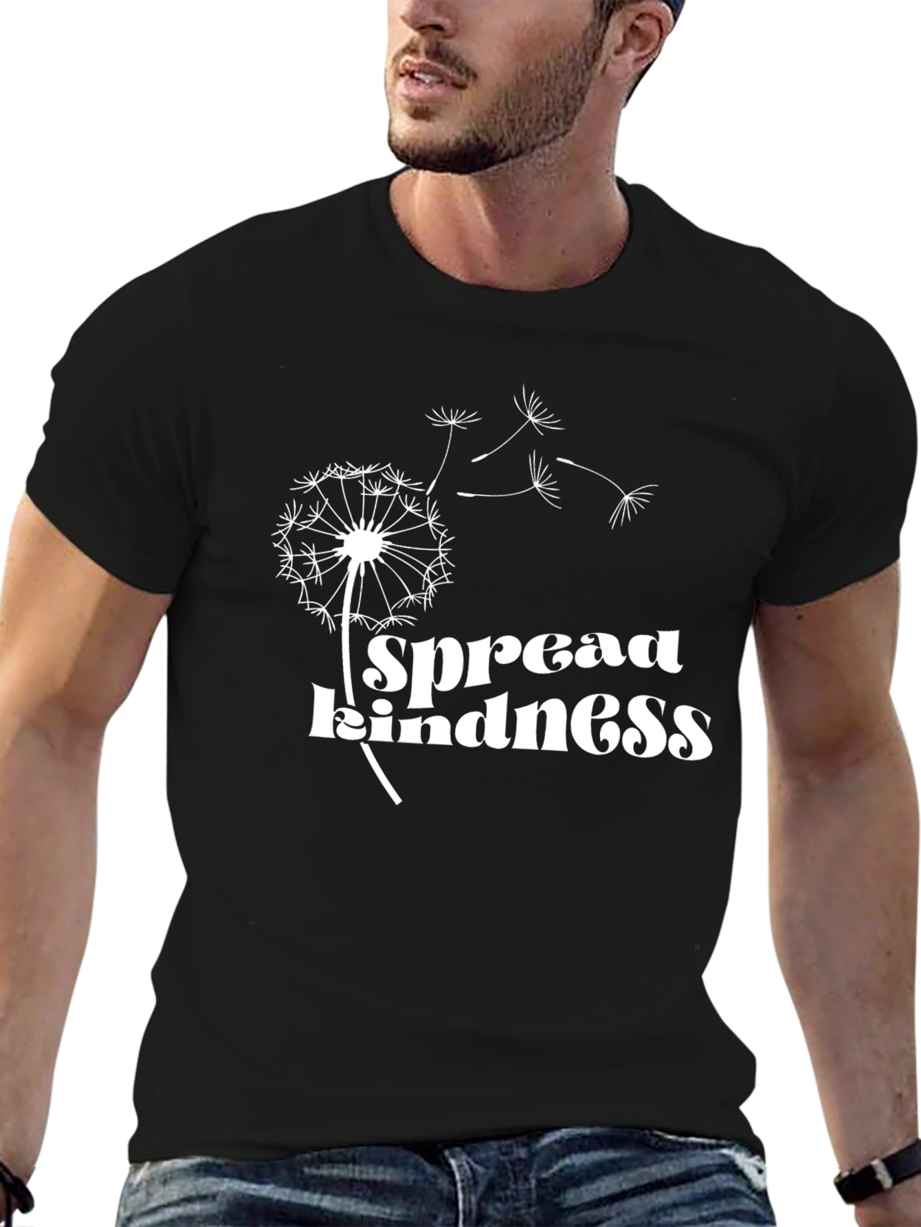 Spread Kindness Graphic Tee - Black