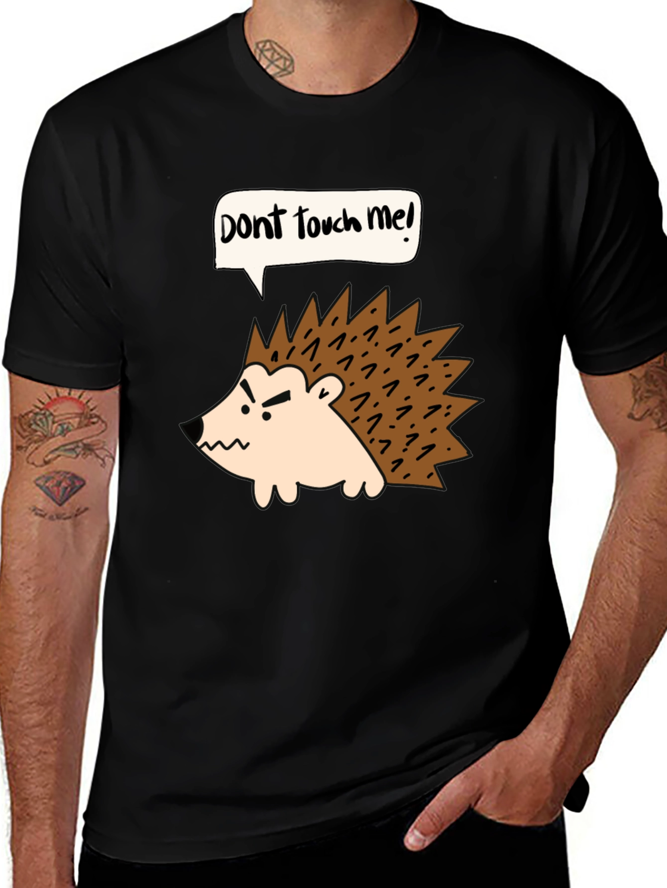 Dont Touch Me Hedgehog Graphic Tee