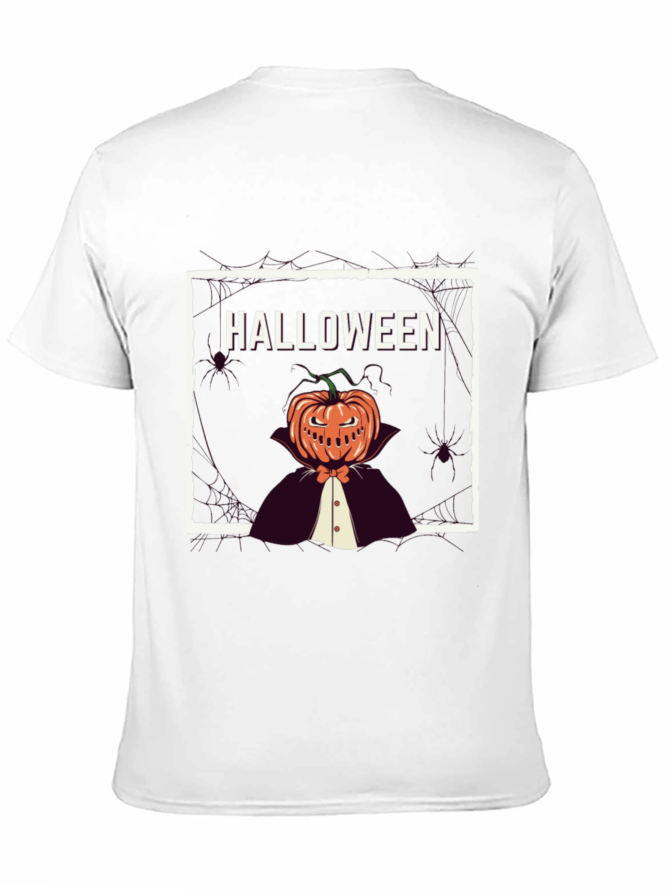 Halloween Pumpkin Man Black T-Shirt
