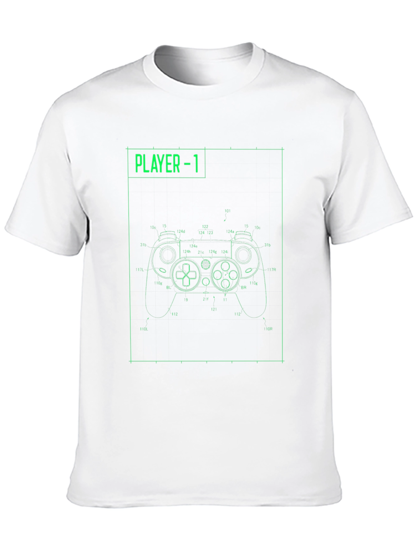 Player 1 Controller Blueprint Graphic T-Shirt