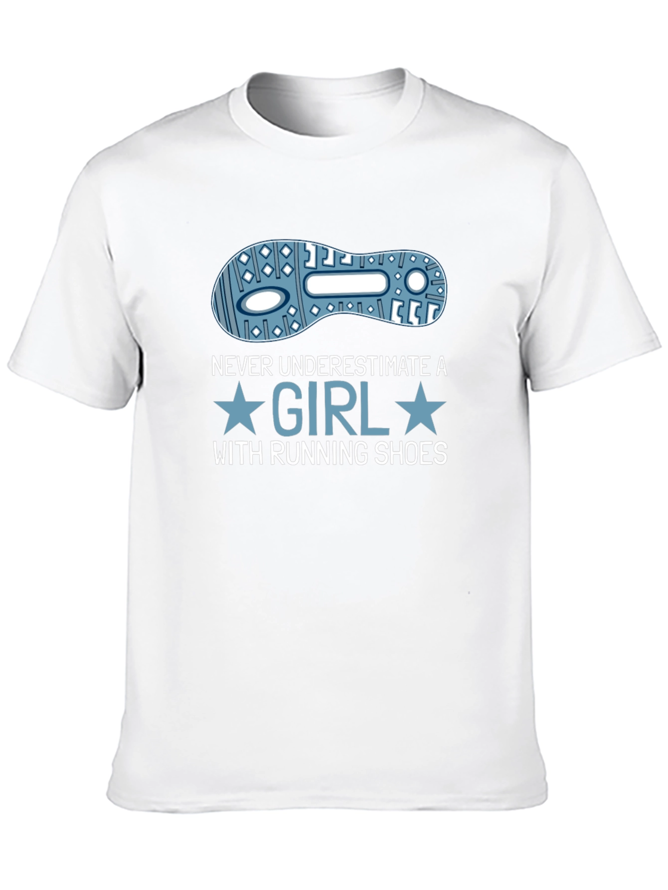 Never Underestimate Girl With Running Shoes T-Shirt
