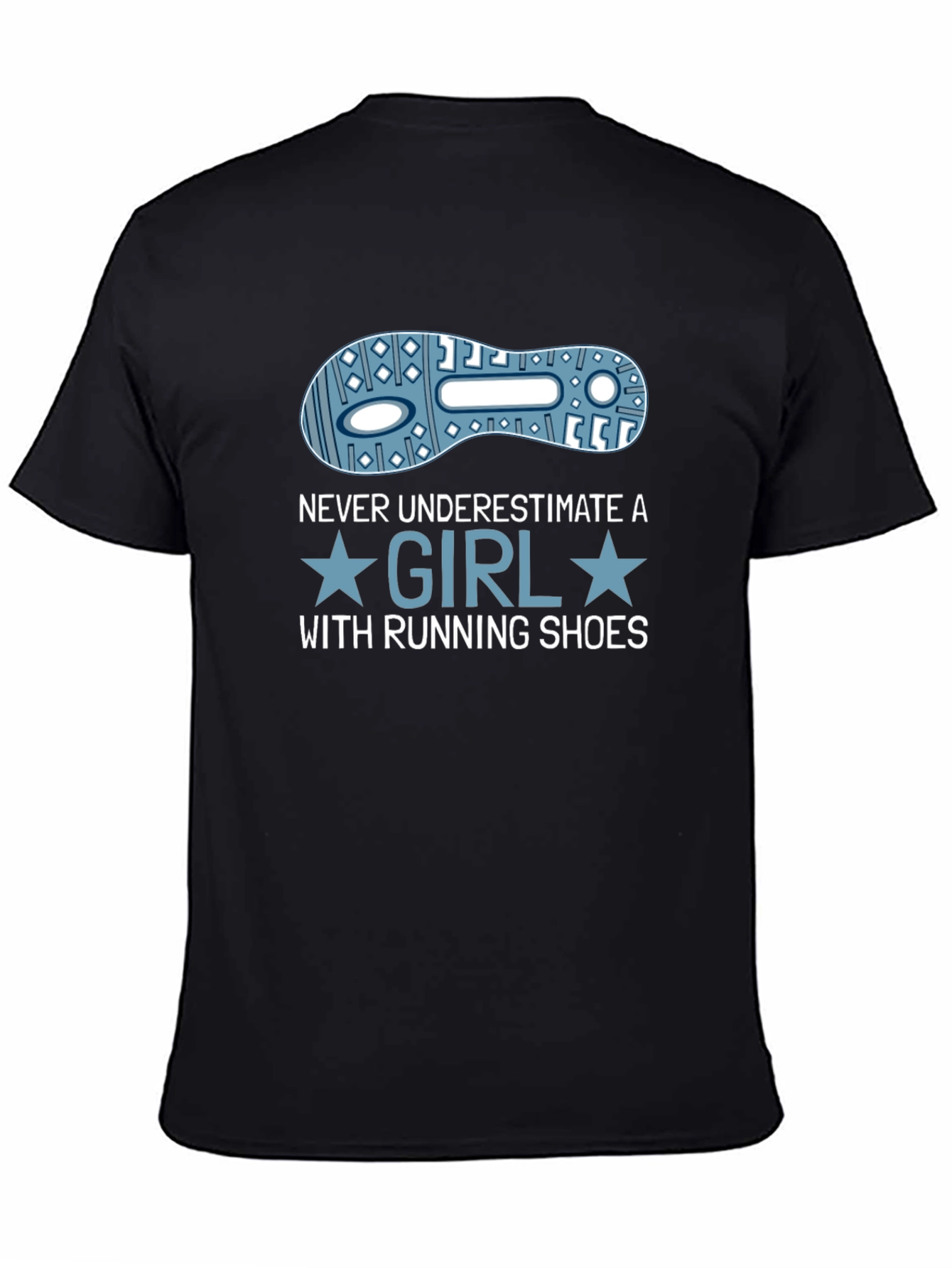 Never Underestimate Girl With Running Shoes T-Shirt
