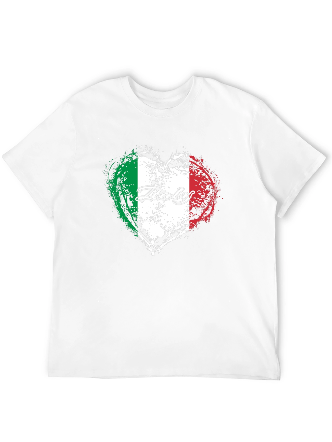 Italy Flag Heart Graphic T-Shirt