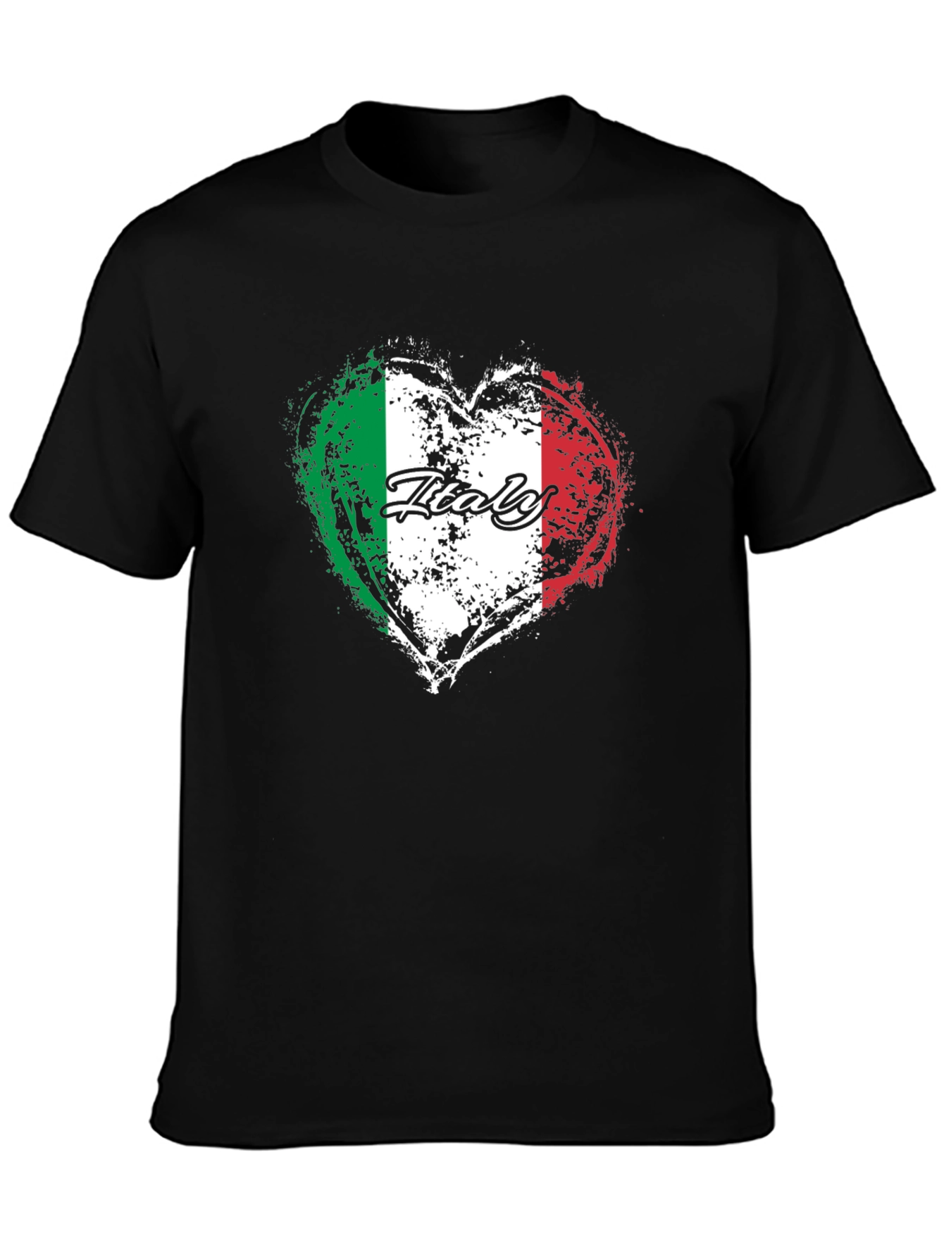 Italy Flag Heart Graphic T-Shirt