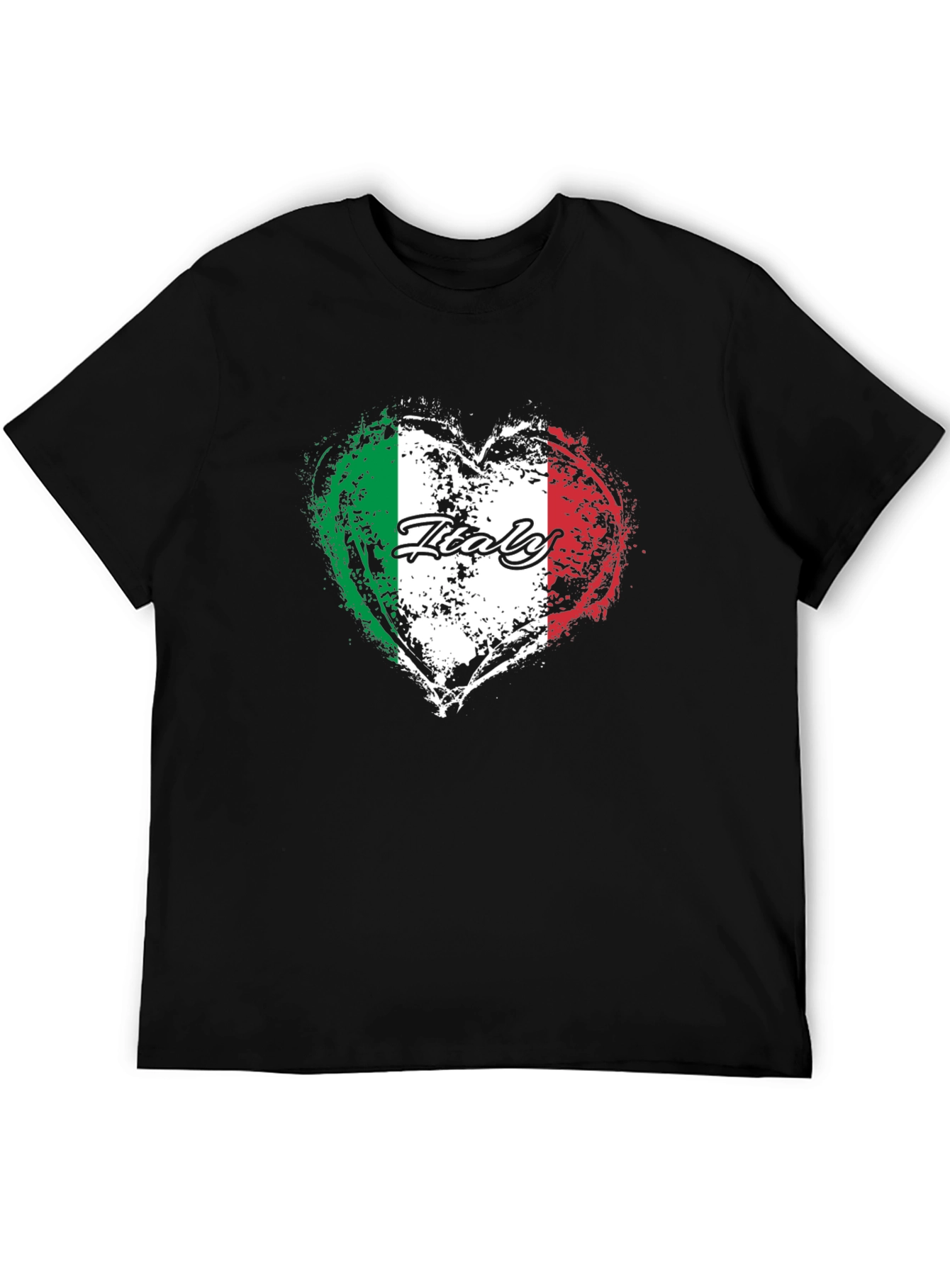 Italy Flag Heart Graphic T-Shirt