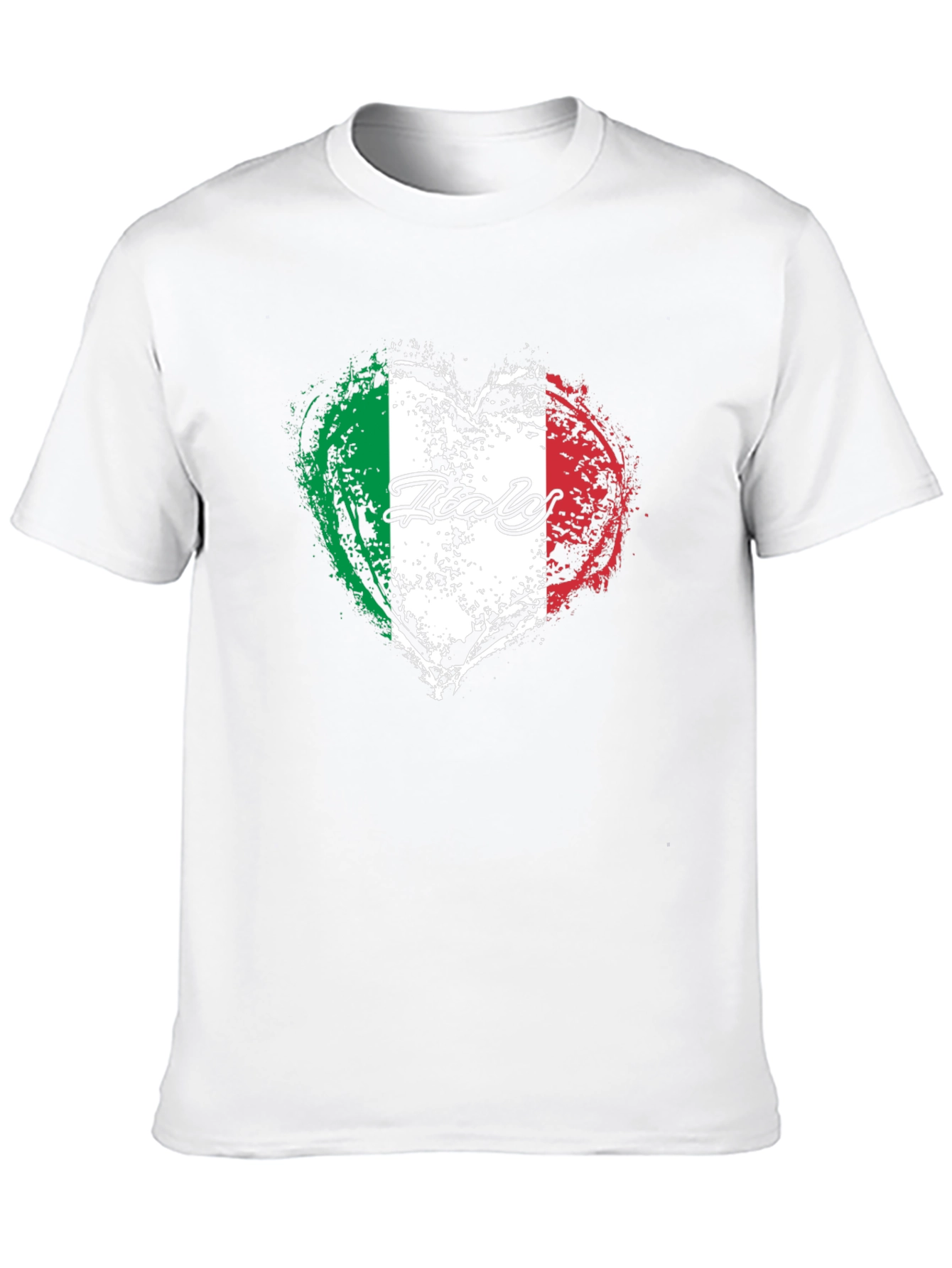 Italy Flag Heart Graphic T-Shirt