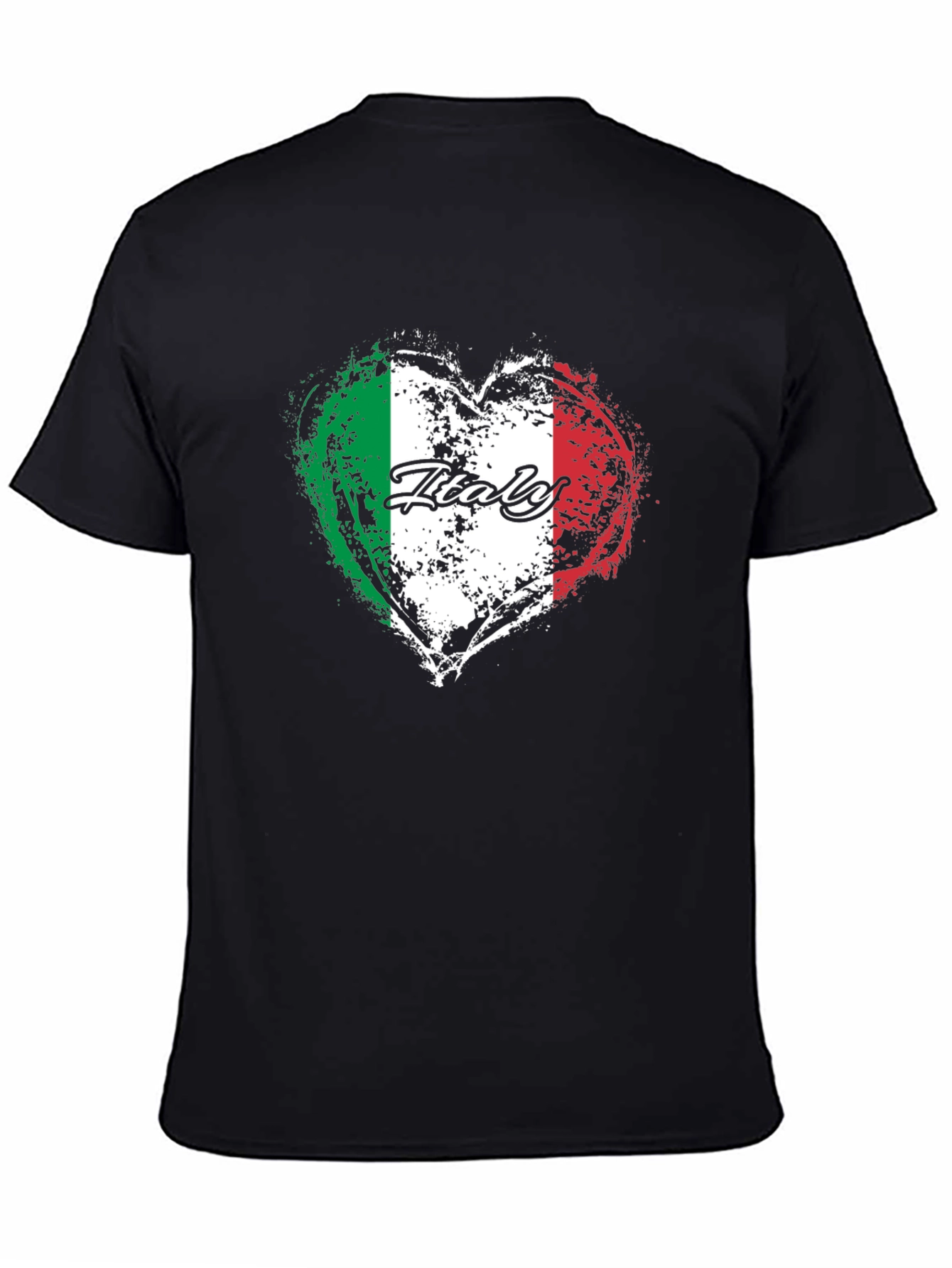 Italy Flag Heart Graphic T-Shirt
