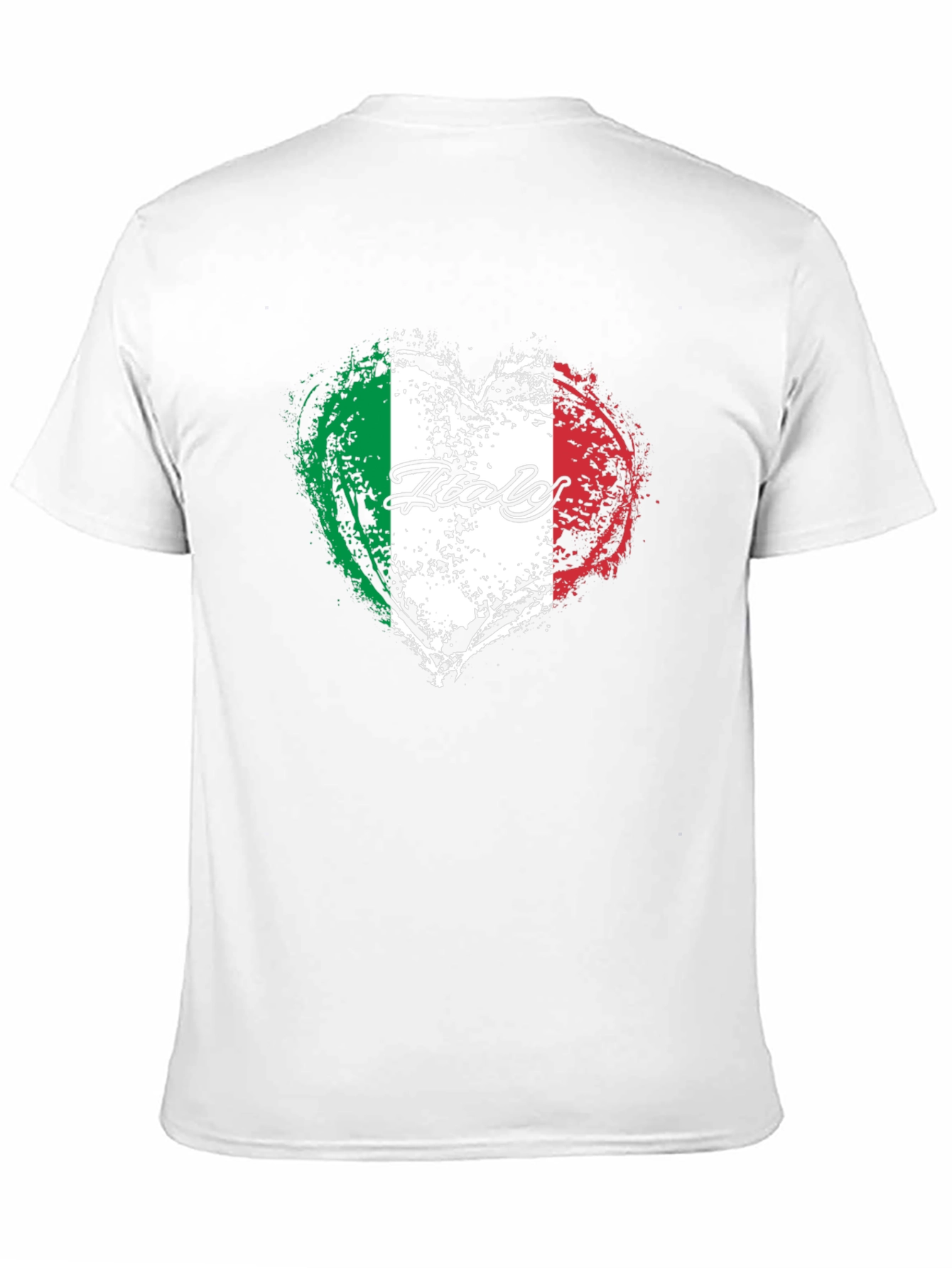 Italy Flag Heart Graphic T-Shirt