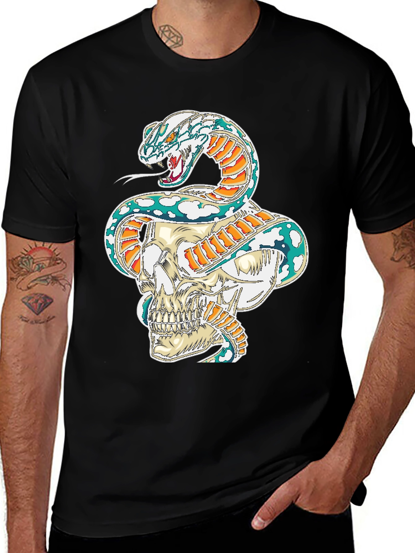 Skull & Snake Graphic Tee