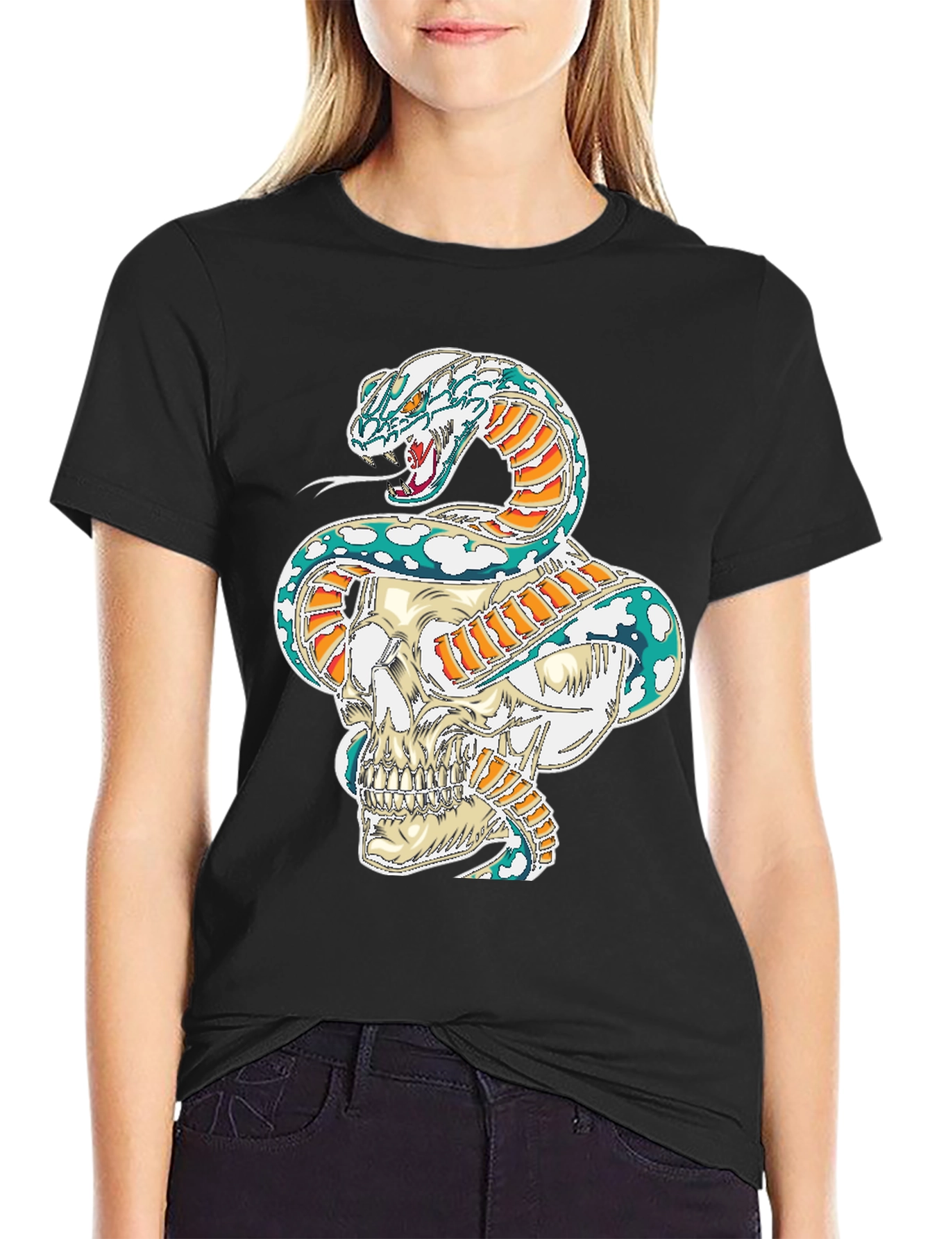 Skull & Snake Graphic Tee