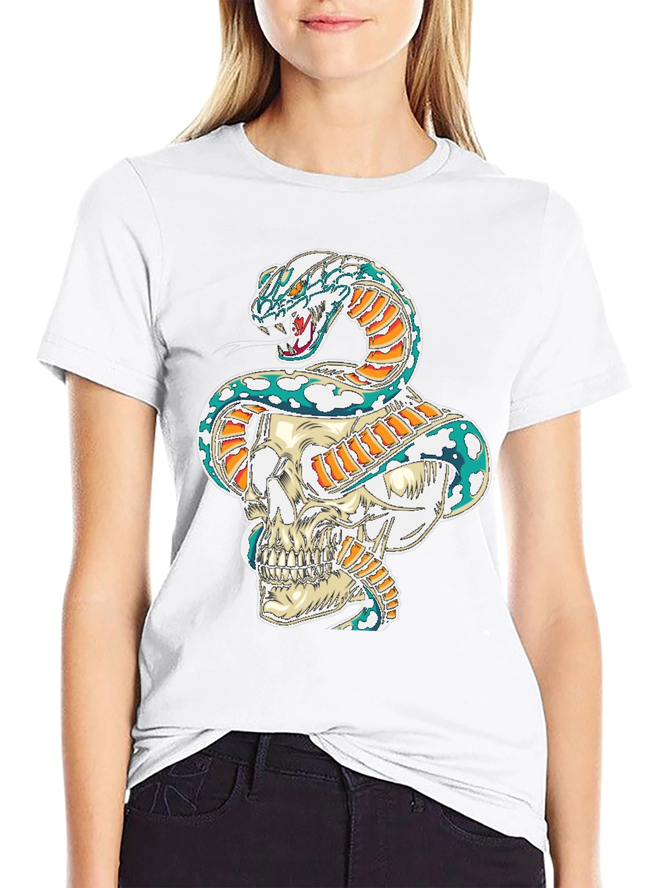 Skull & Snake Graphic Tee
