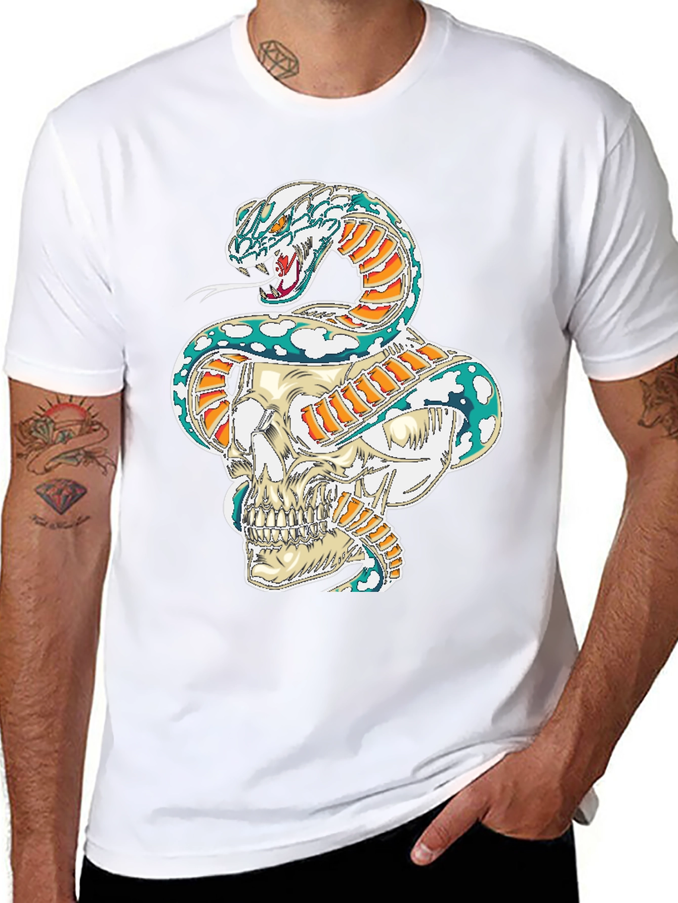 Skull & Snake Graphic Tee