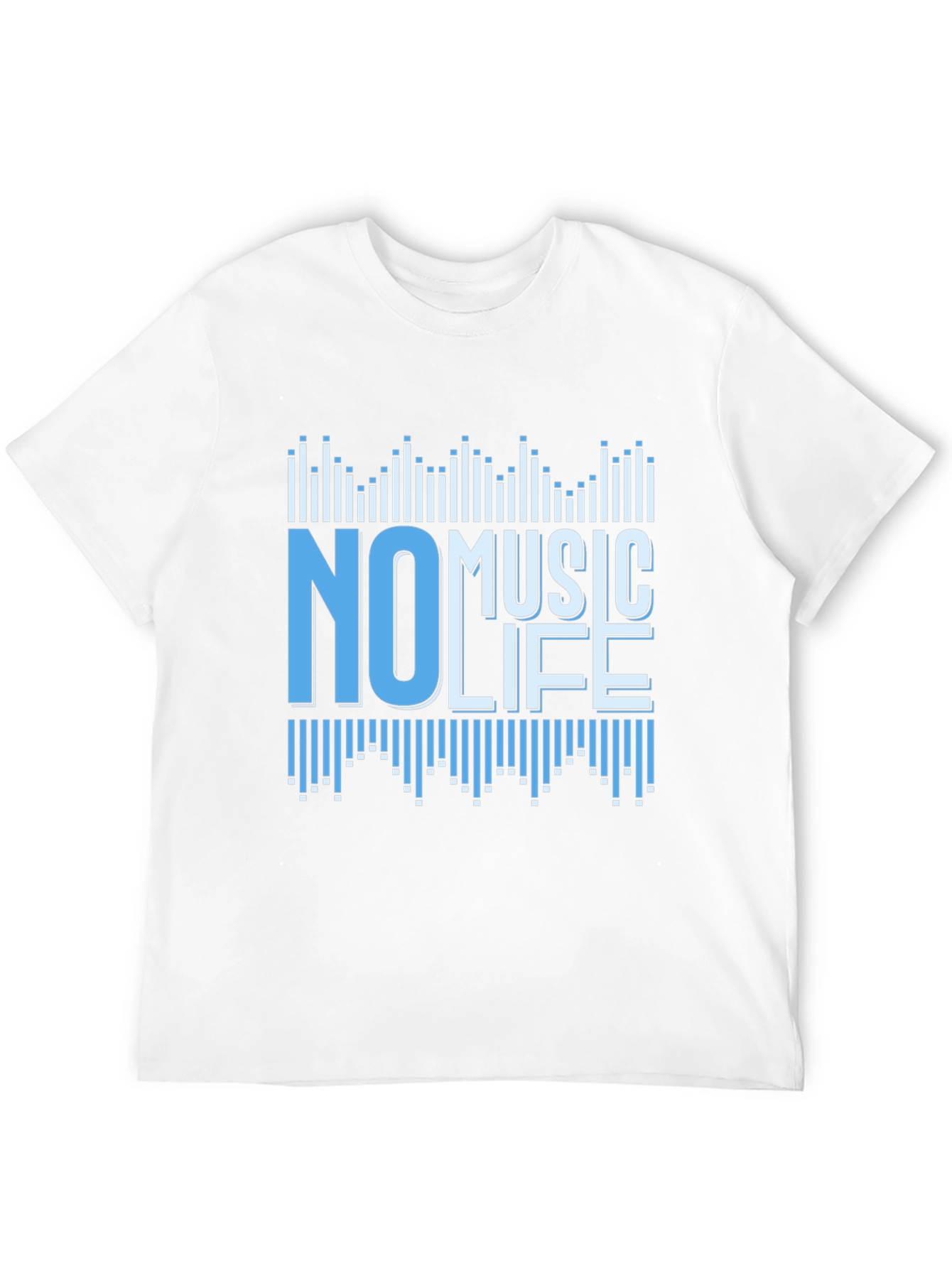 No Music No Life T-Shirt - Graphic Print Tee