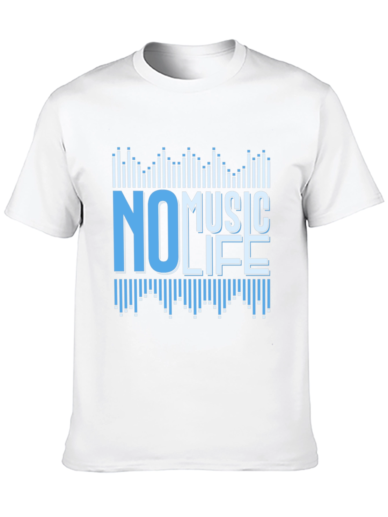 No Music No Life T-Shirt - Graphic Print Tee