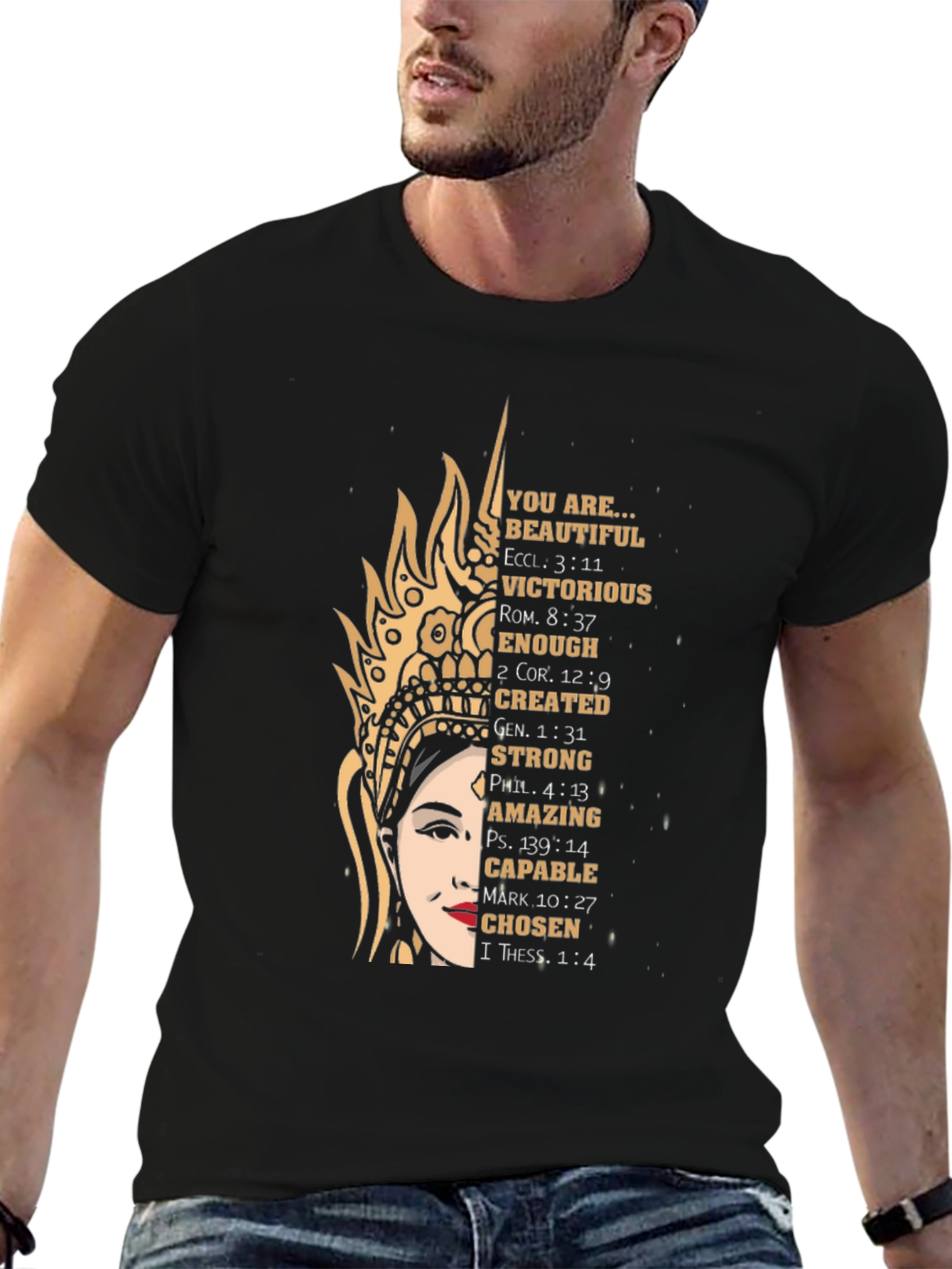 Faith-Based T-Shirt: Beautiful Victorious Chosen
