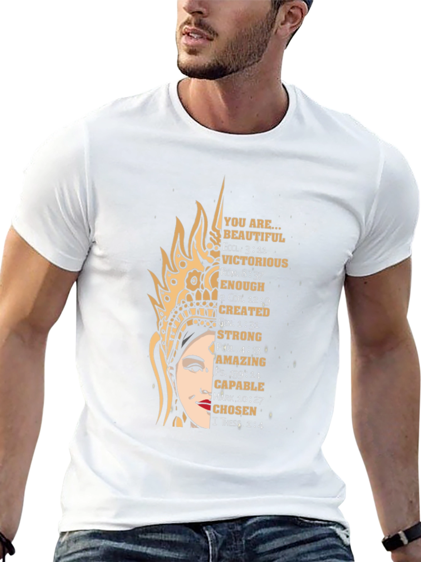 Faith-Based T-Shirt: Beautiful Victorious Chosen