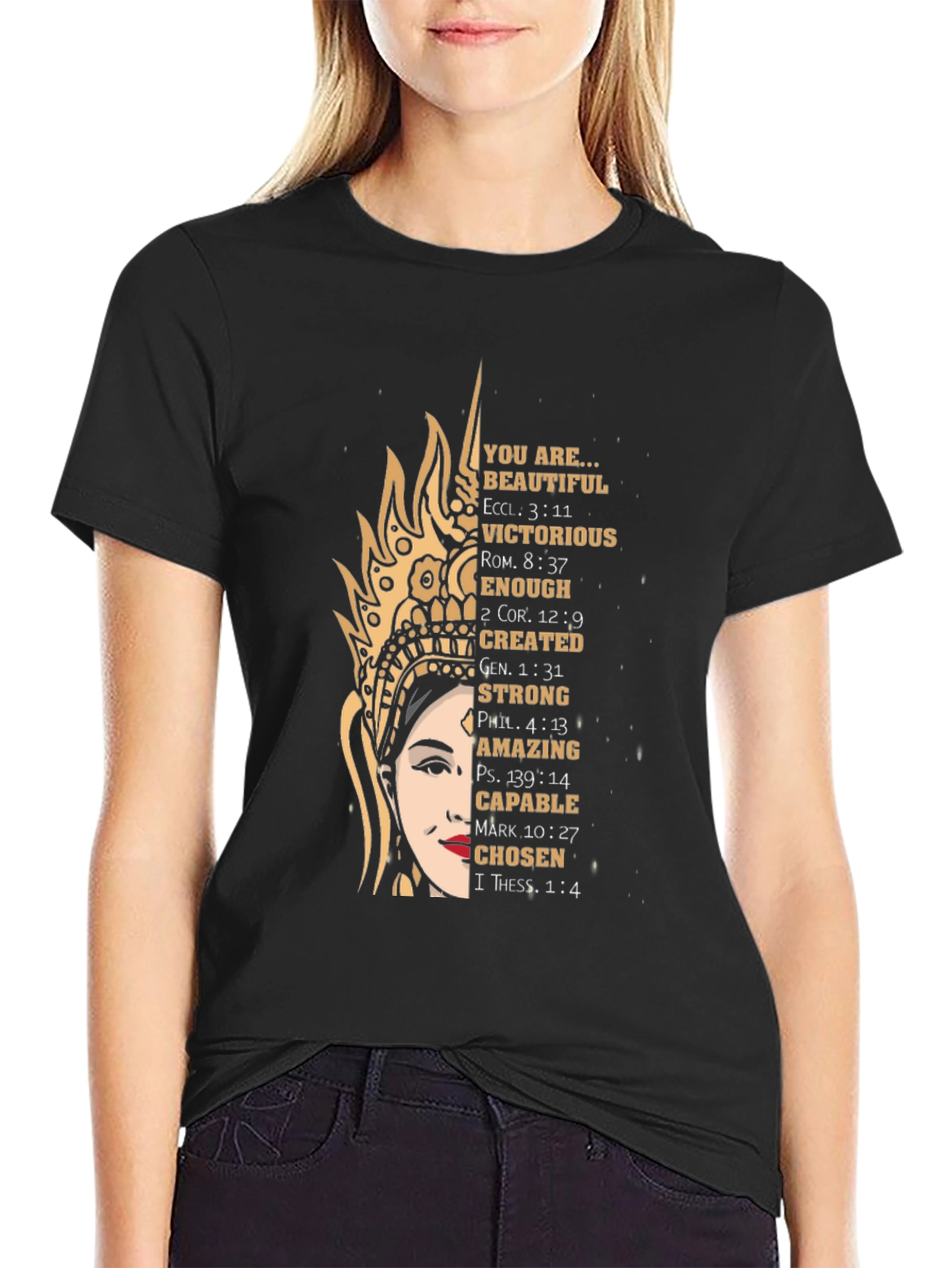 Faith-Based T-Shirt: Beautiful Victorious Chosen