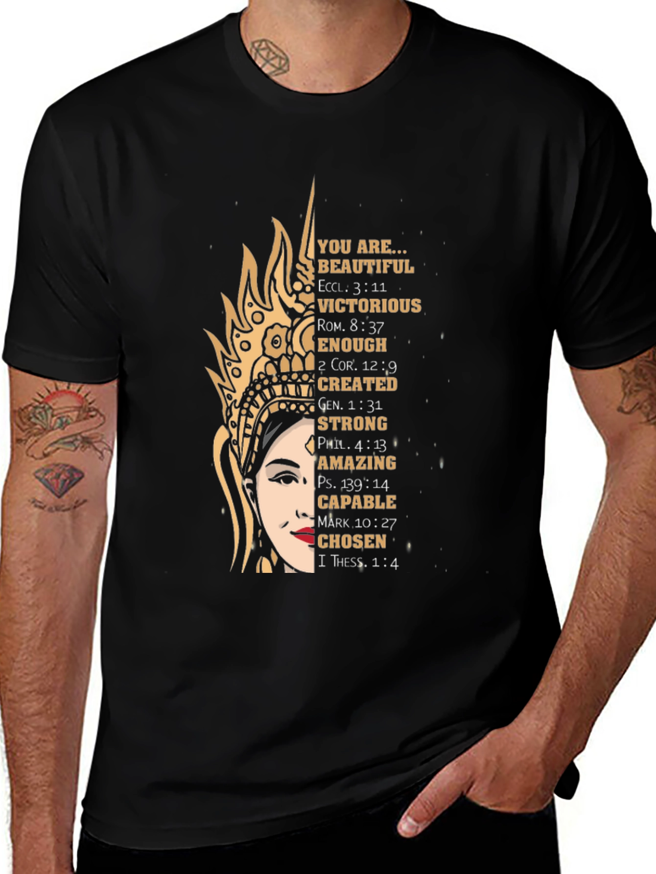 Faith-Based T-Shirt: Beautiful Victorious Chosen